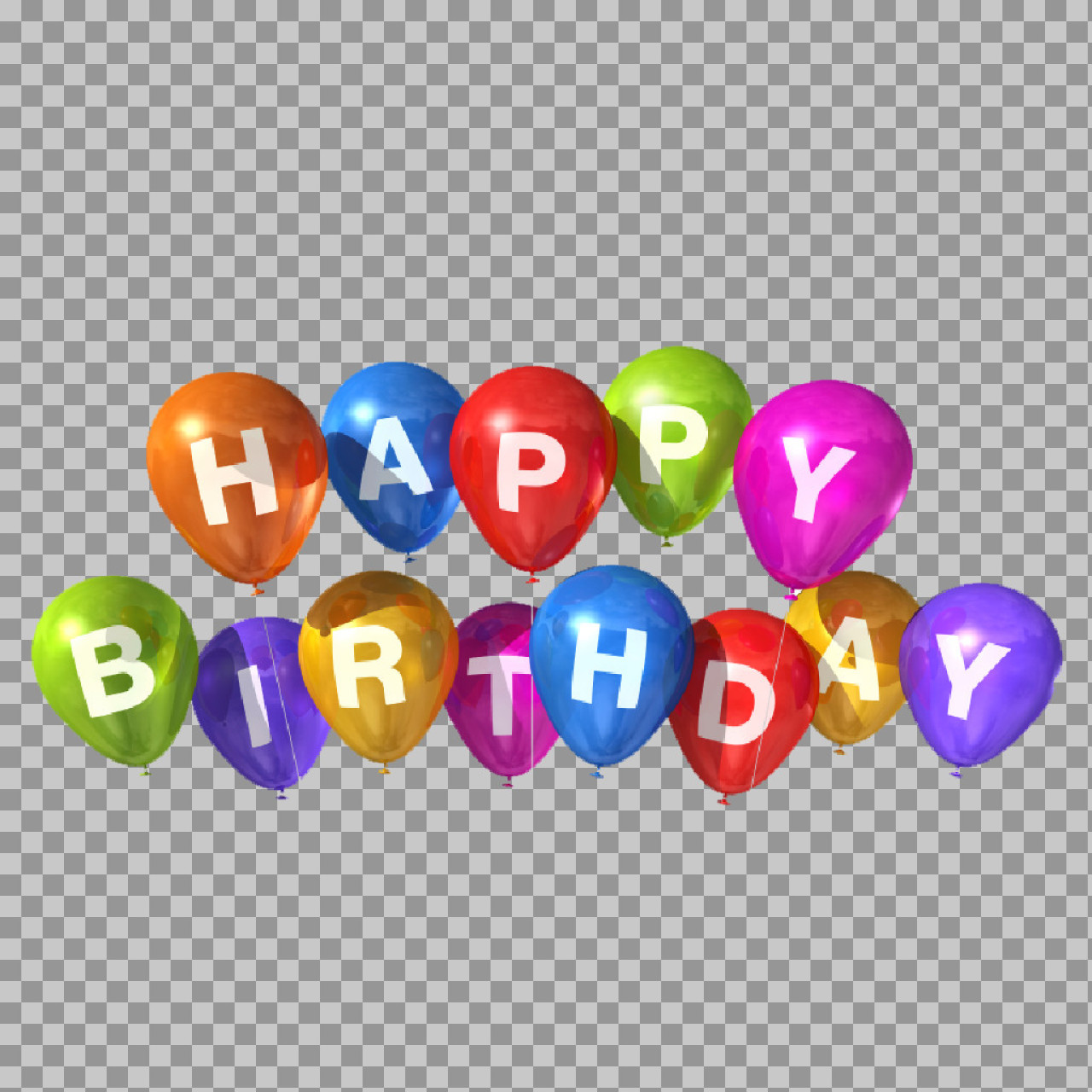 Happy Birthday Balloons PNG | Colorful Party Clipart...