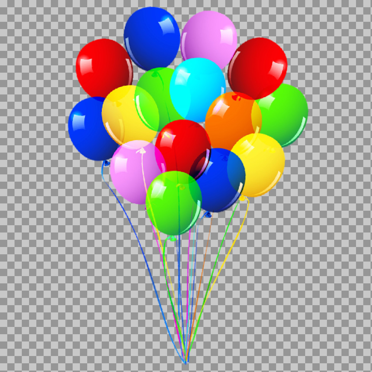 Colorful Balloons Bunch PNG | Party & Celebration Clipart...