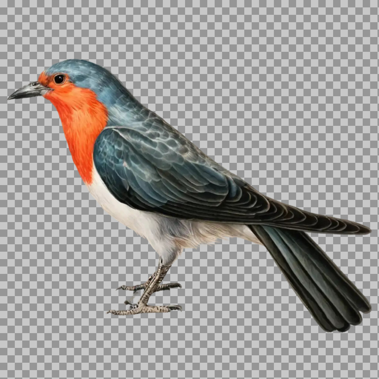 Vintage Bird Illustration PNG | Red-Throated Swallow...