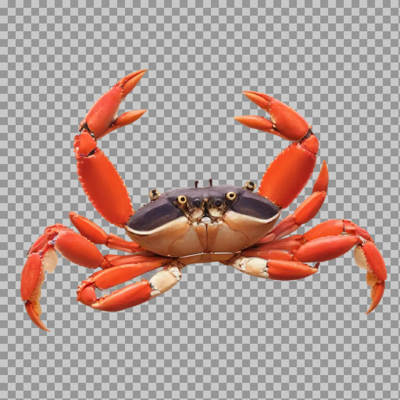 Isolated Red Crab PNG | Seafood & Marine Life Photo
