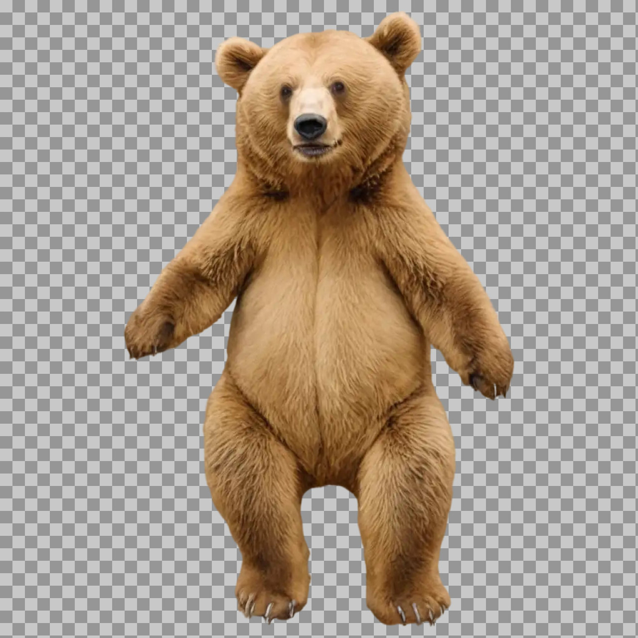 Brown Bear Standing PNG | Isolated Wildlife Image