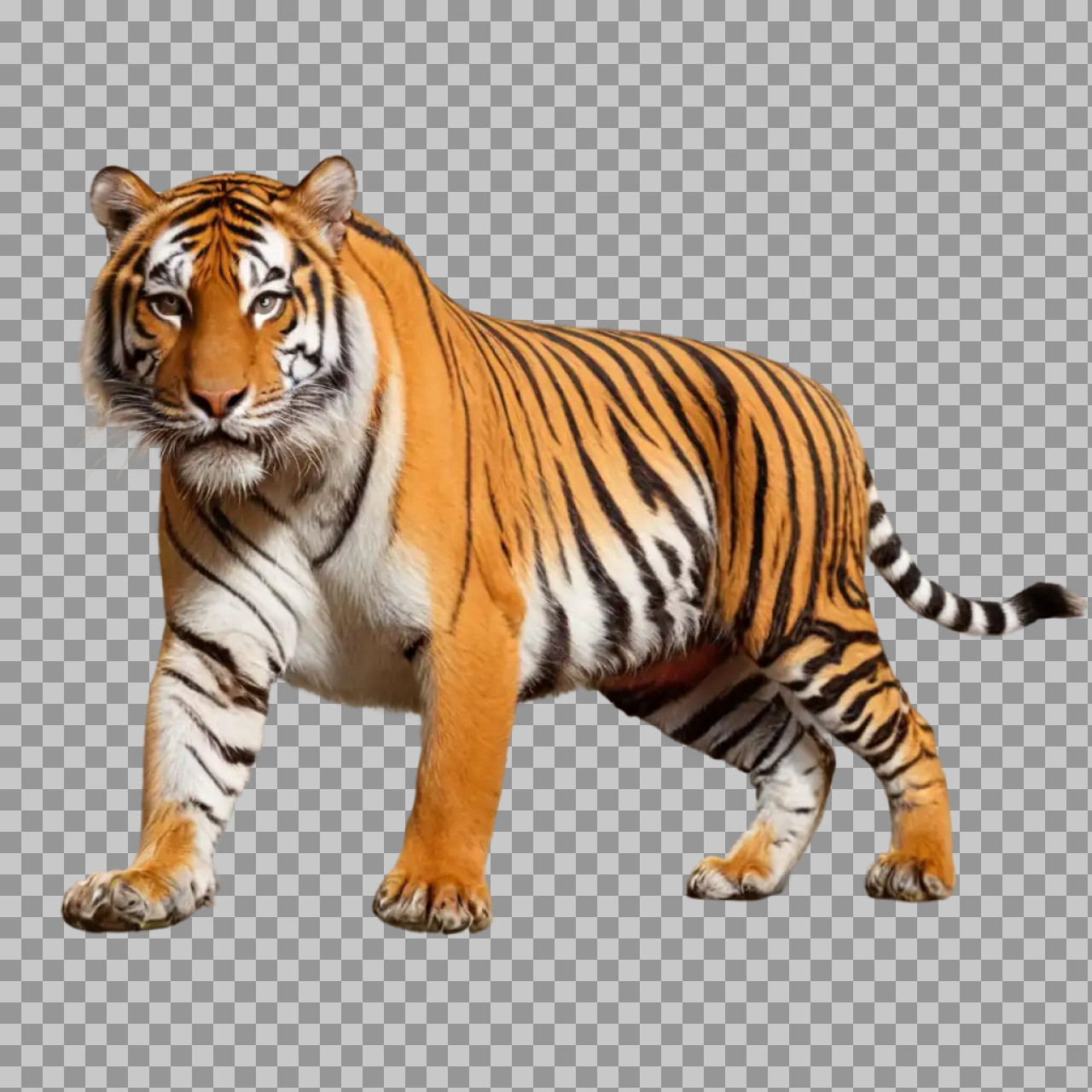 Realistic Tiger PNG Transparent Background | High-Quality Wildlife Image