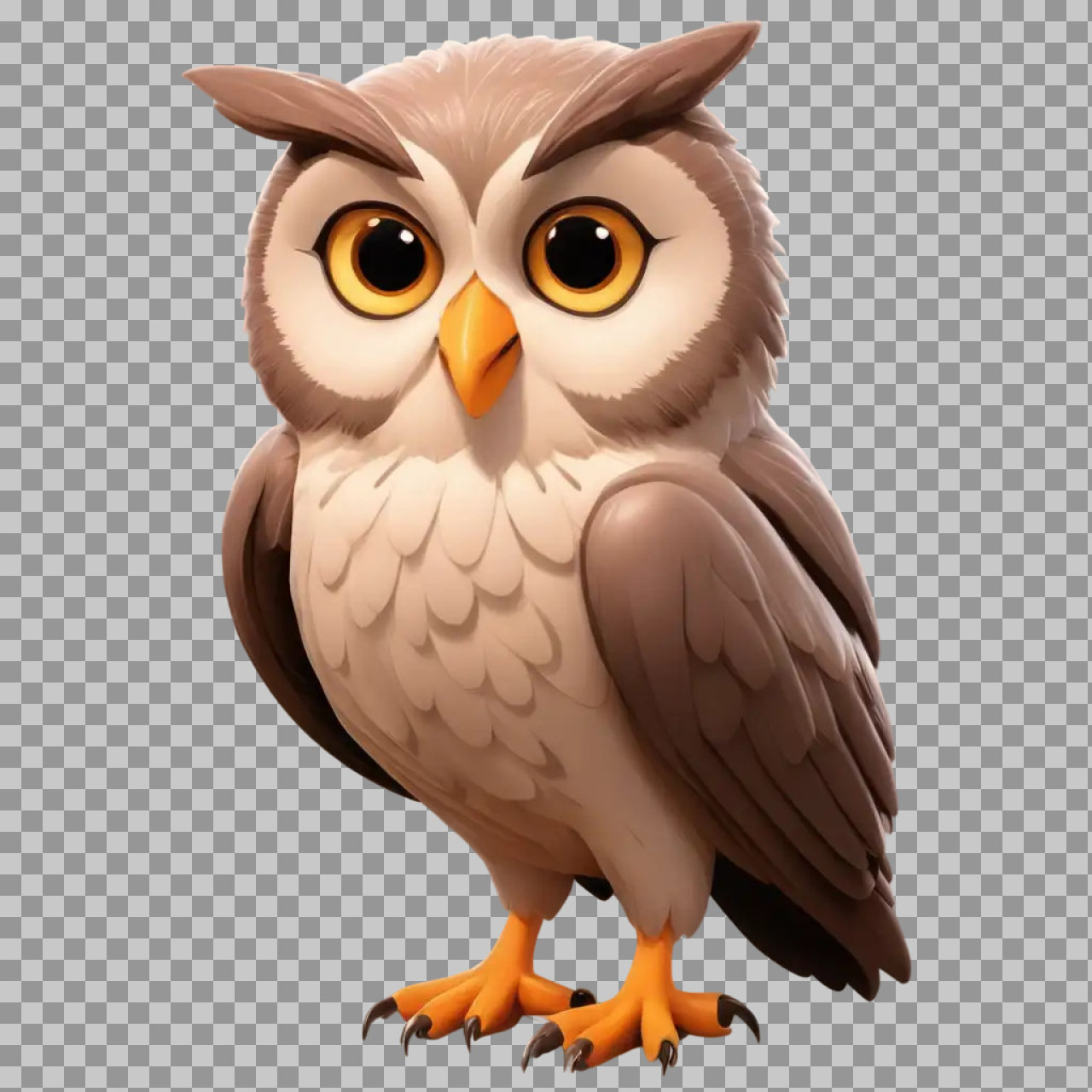 Cute Cartoon Owl PNG | 3D Owl Character Transparent...