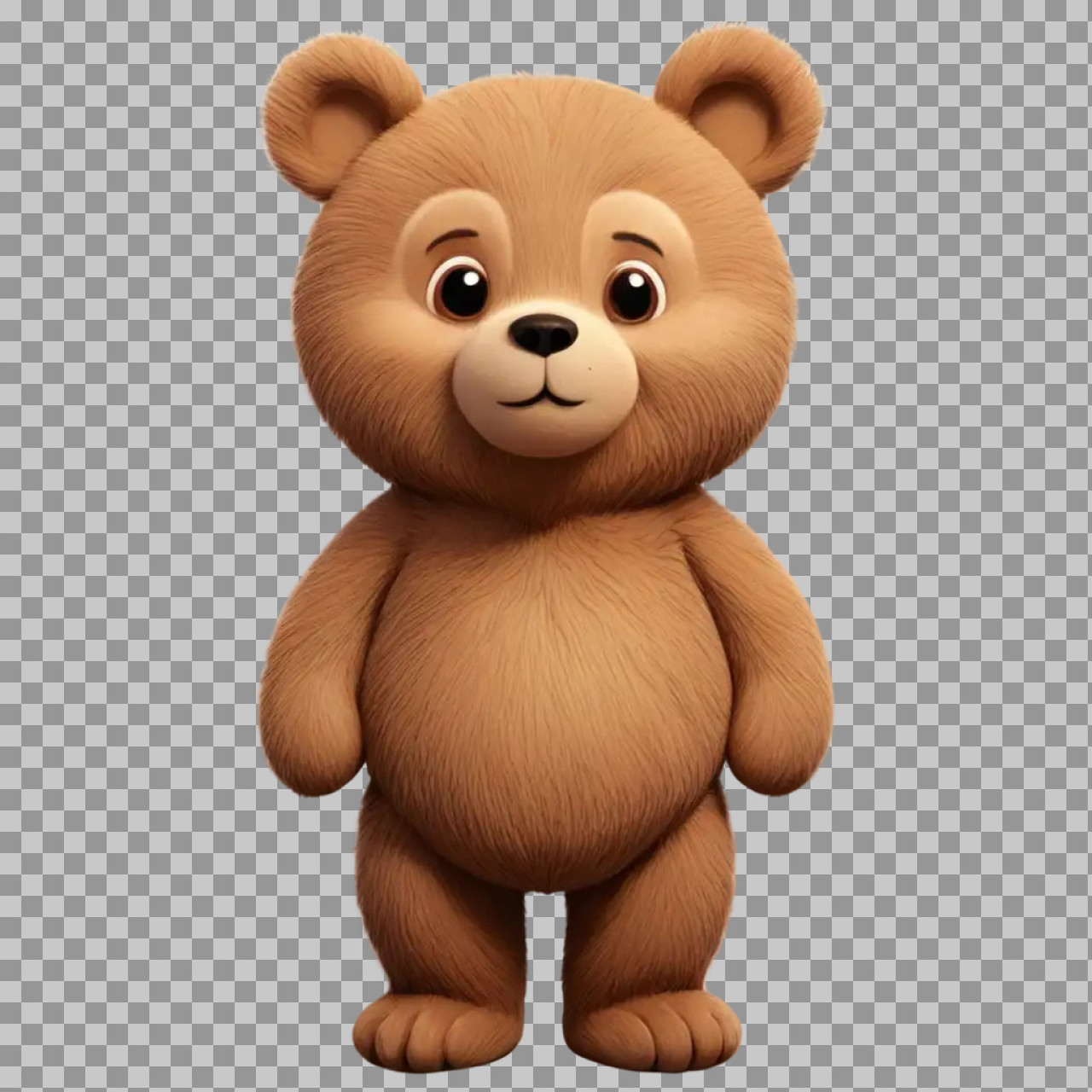 Cute Teddy Bear PNG | 3D Cartoon Bear Character