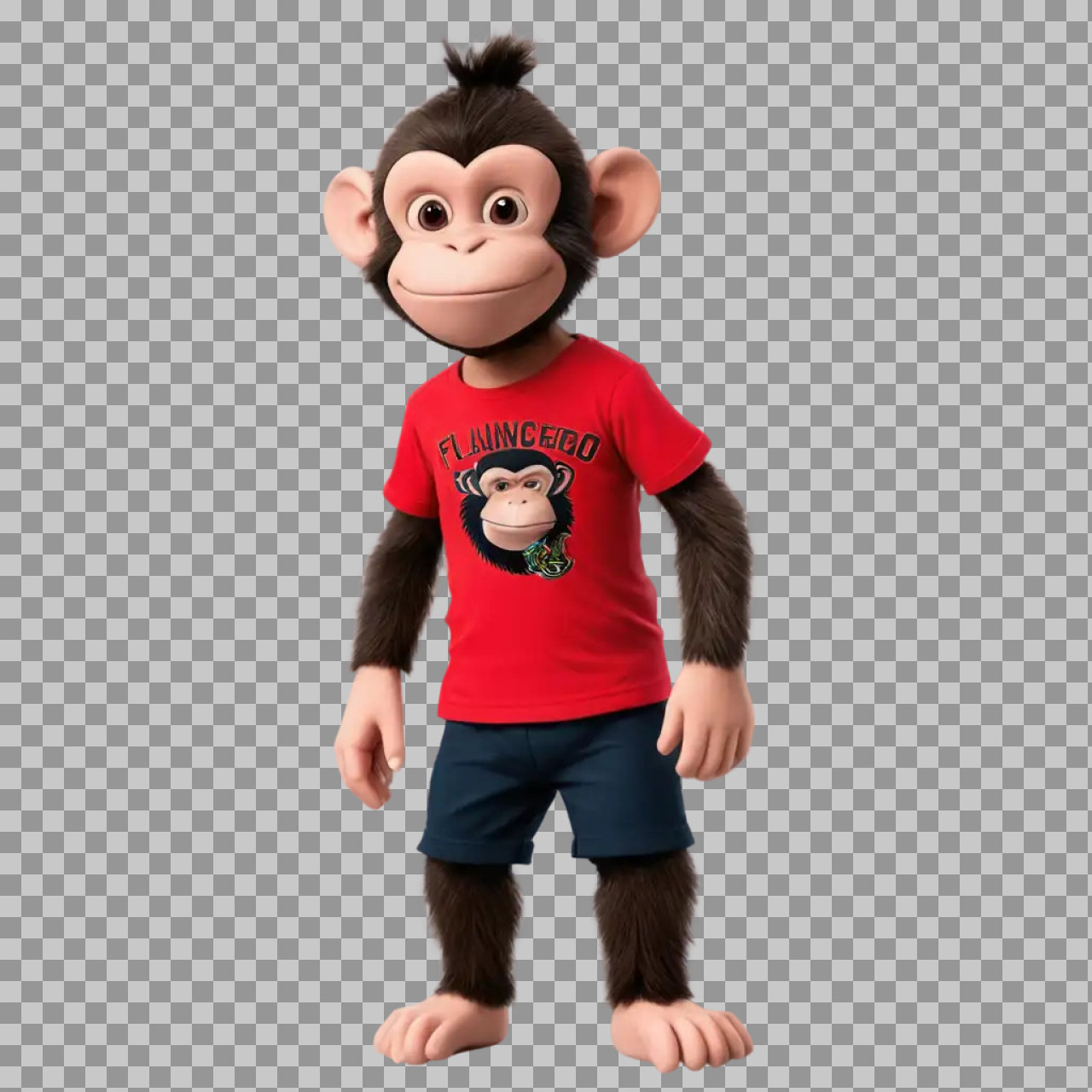 Cute Cartoon Monkey PNG | 3D Monkey Character Transparent Background...