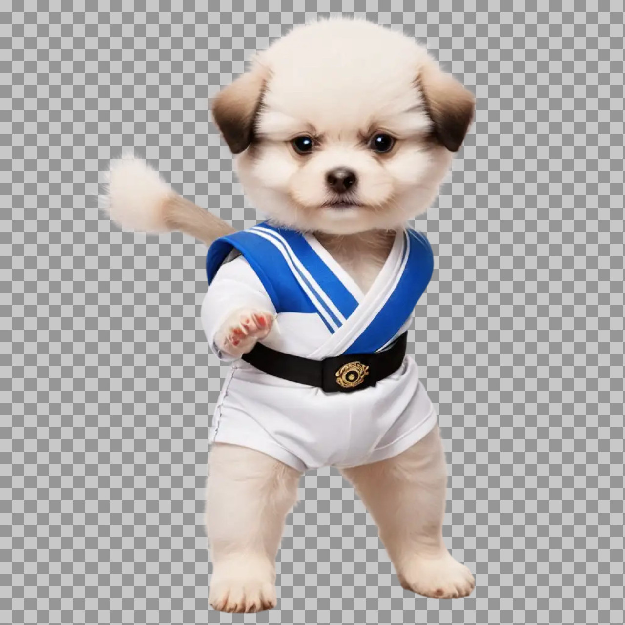 Karate Dog PNG | Cute Puppy in Martial Arts Gi