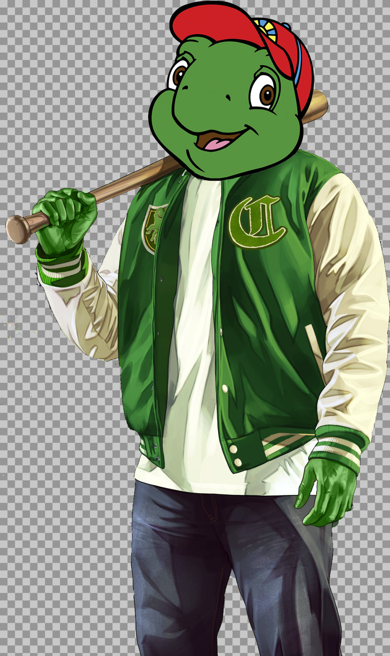 Franklin the Turtle GTA Mashup PNG | Funny Crossover Meme