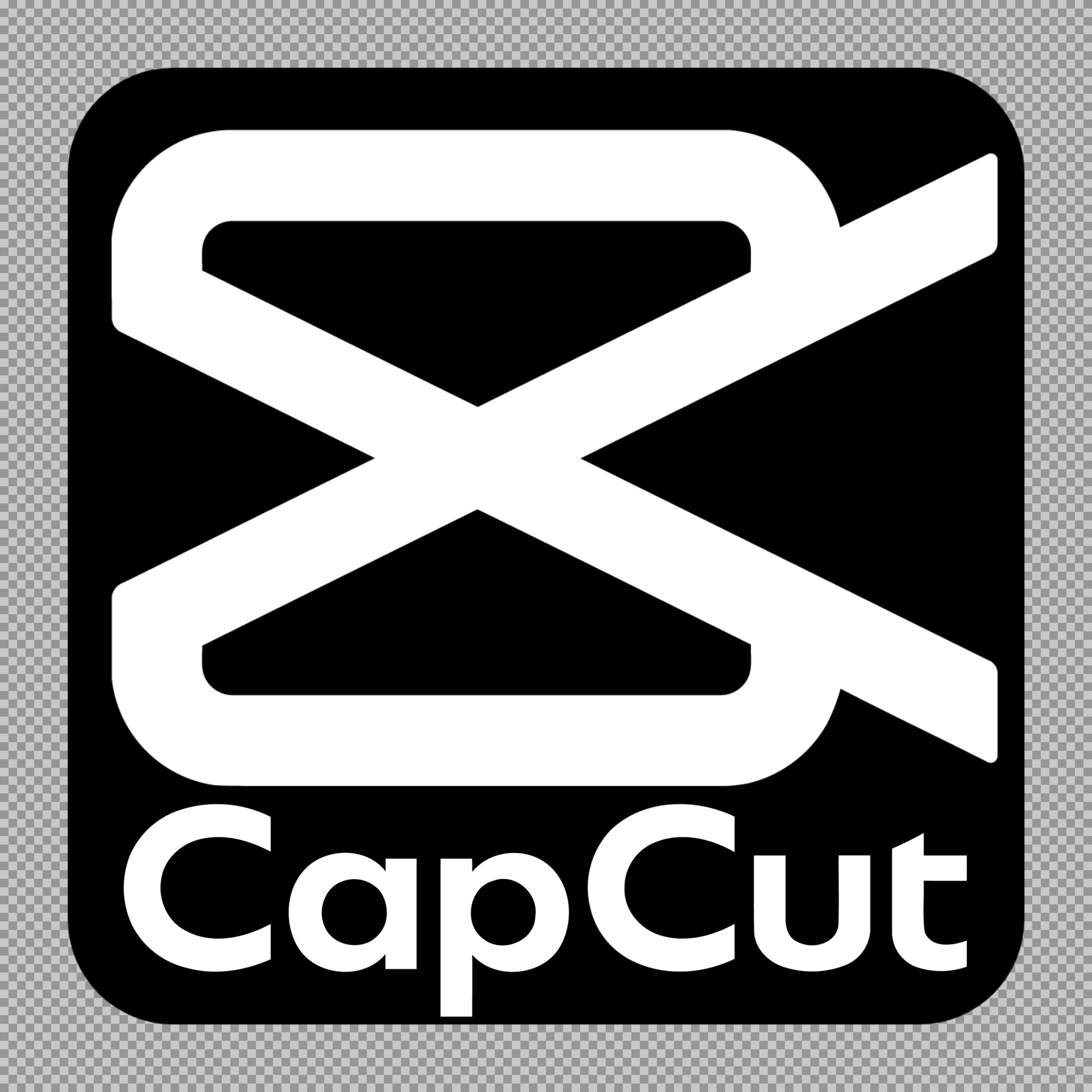 CapCut Logo PNG Download – Official White Logo on Black