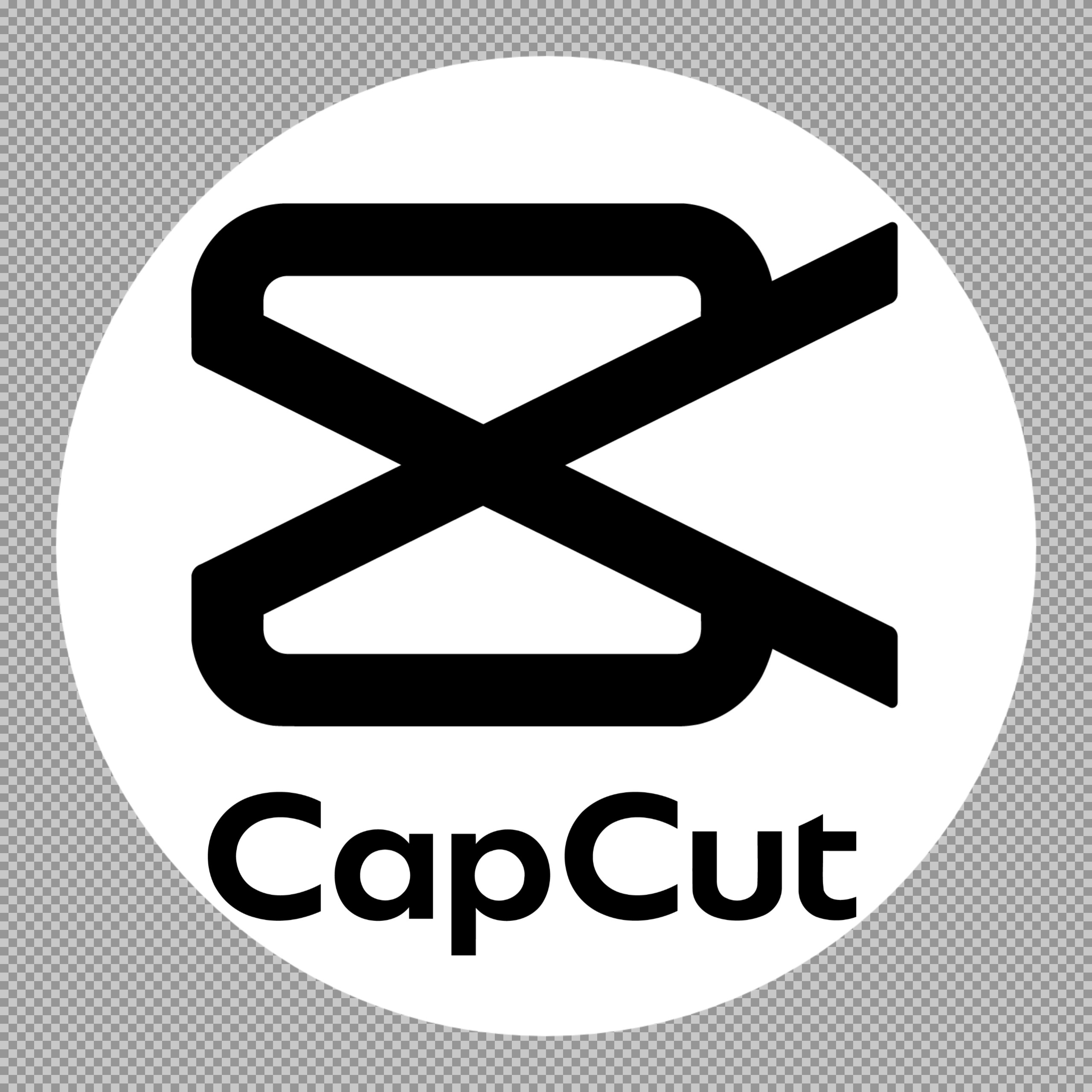 CapCut Circular Logo PNG Download – Black Icon in White Circle