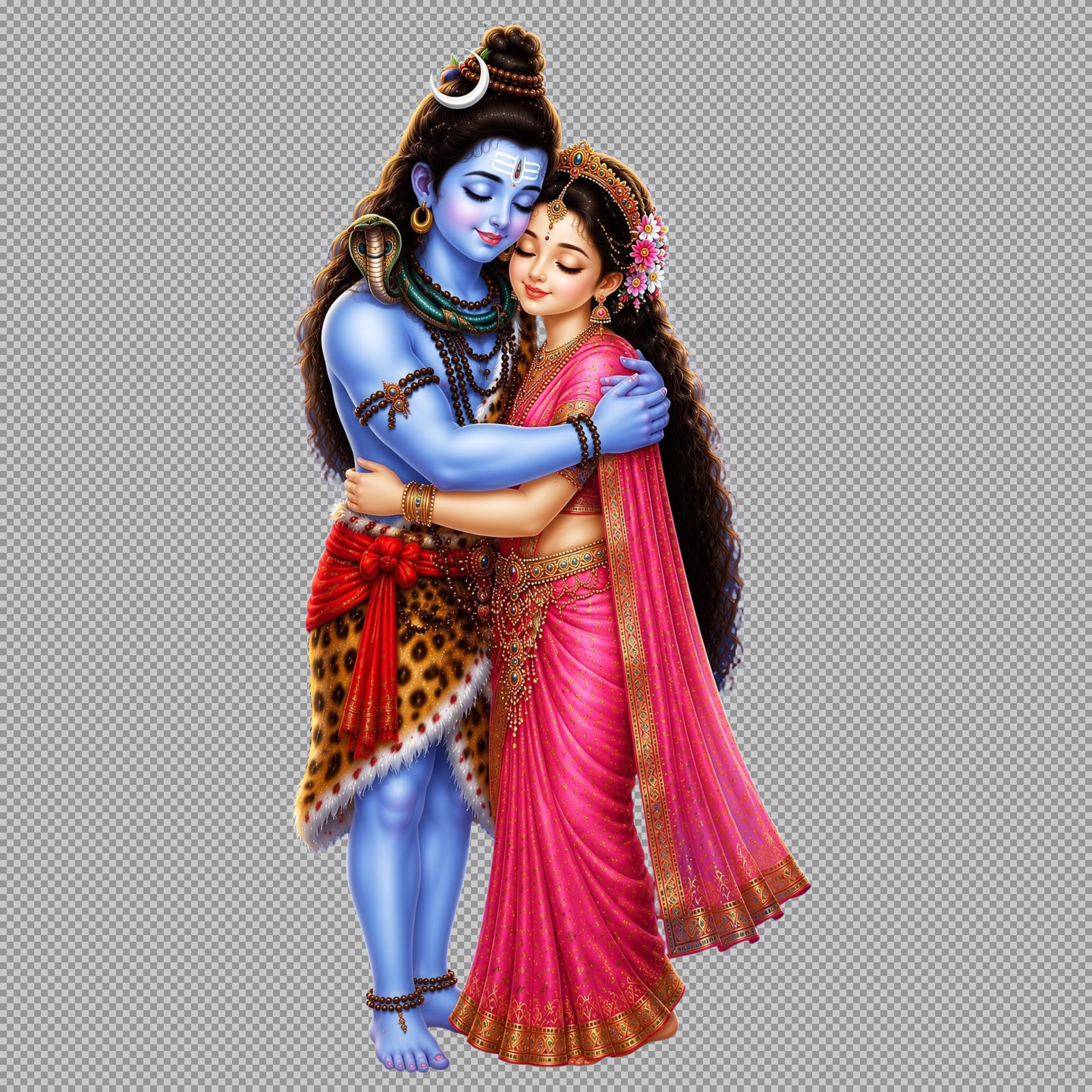Shiva Parvati Love PNG | Romantic Hindu God Image...