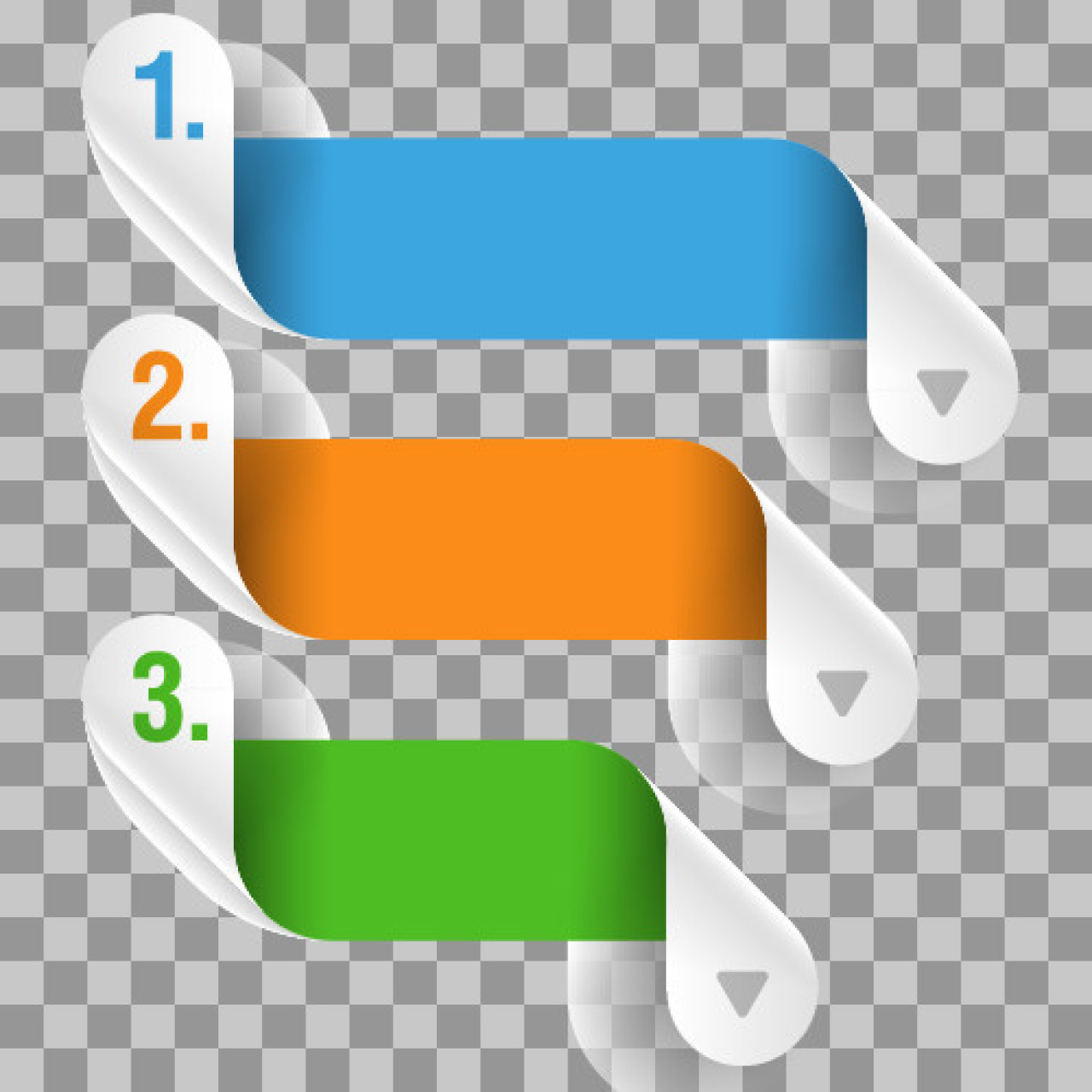 Free 3D Numbered Banner PNG | Step Infographic Elements (1, 2, 3)...