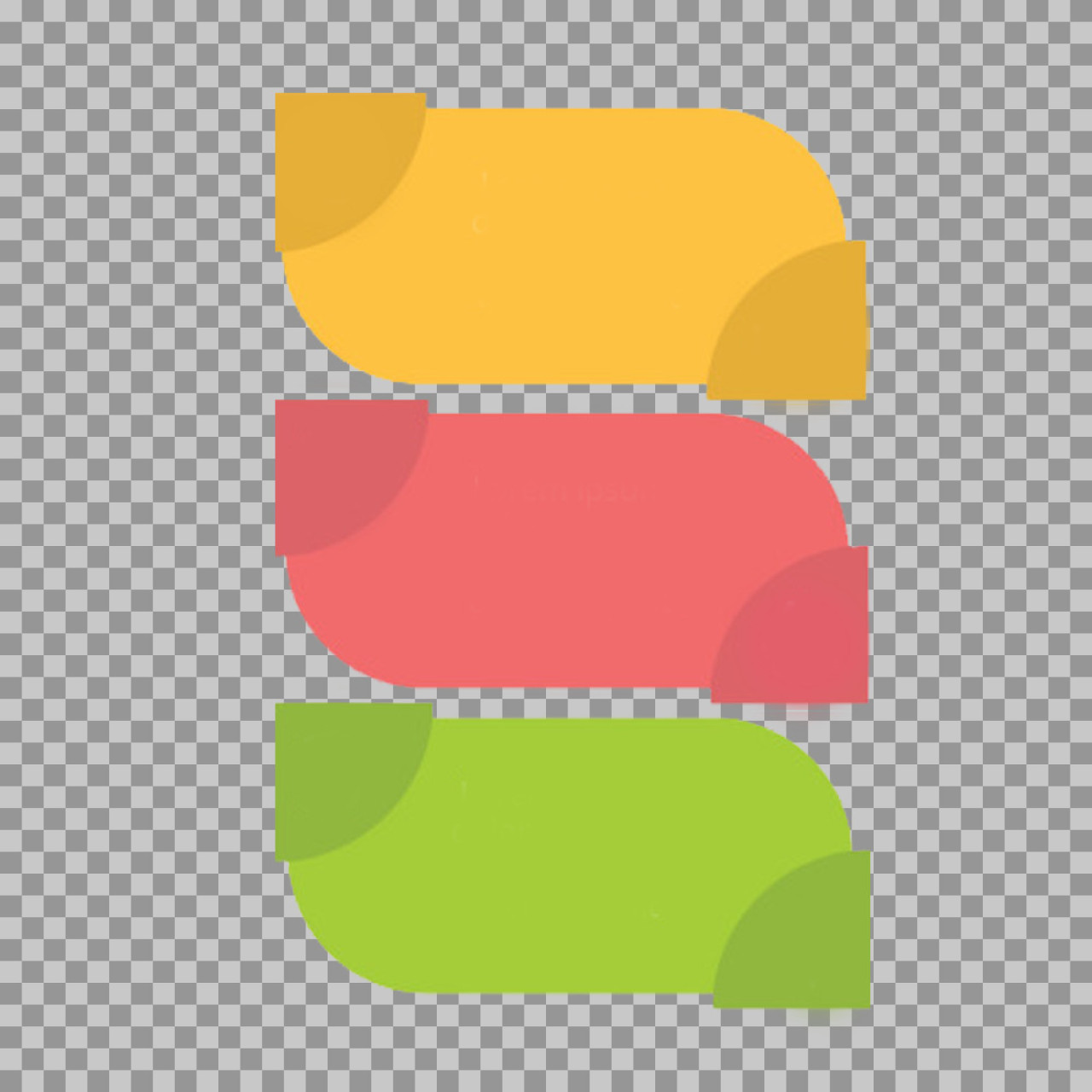 Colorful Rounded Banner Labels PNG | Yellow, Pink & Green Text Box Set