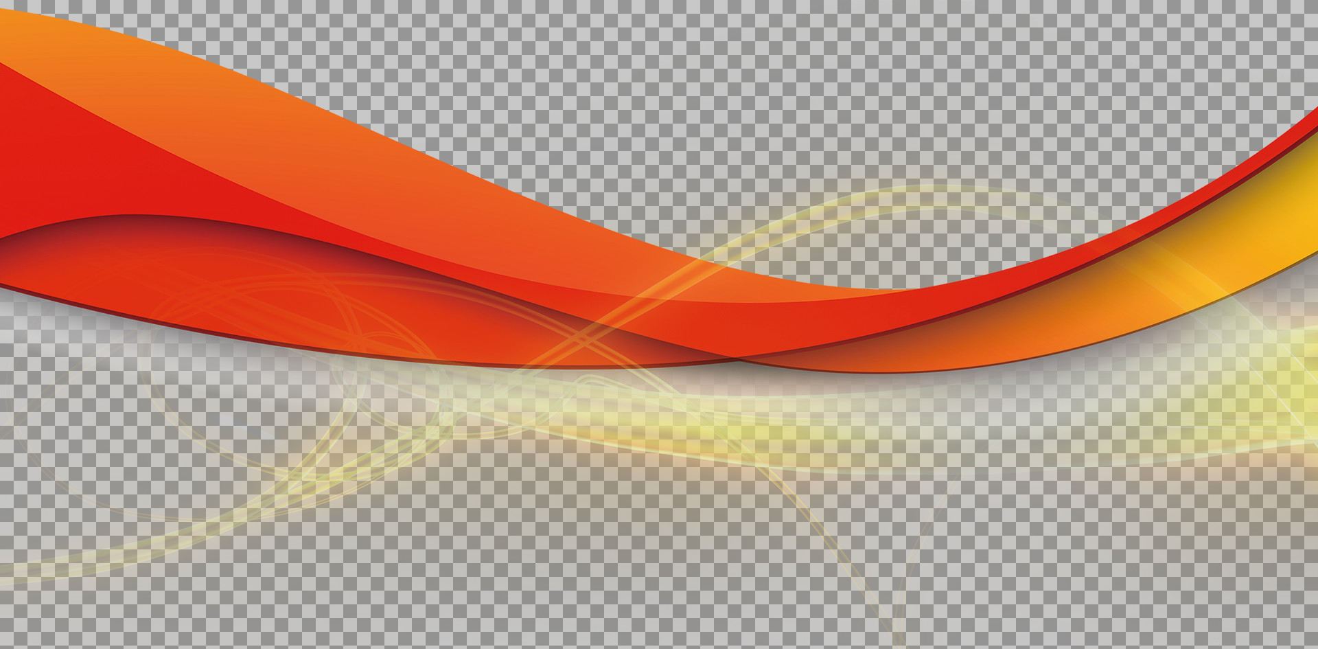 Abstract Orange Wave Background PNG | Modern Flowing Curves Design