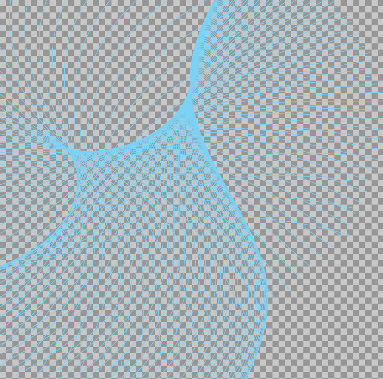 Abstract Blue Line Art PNG | Flowing Geometric Curves Design...