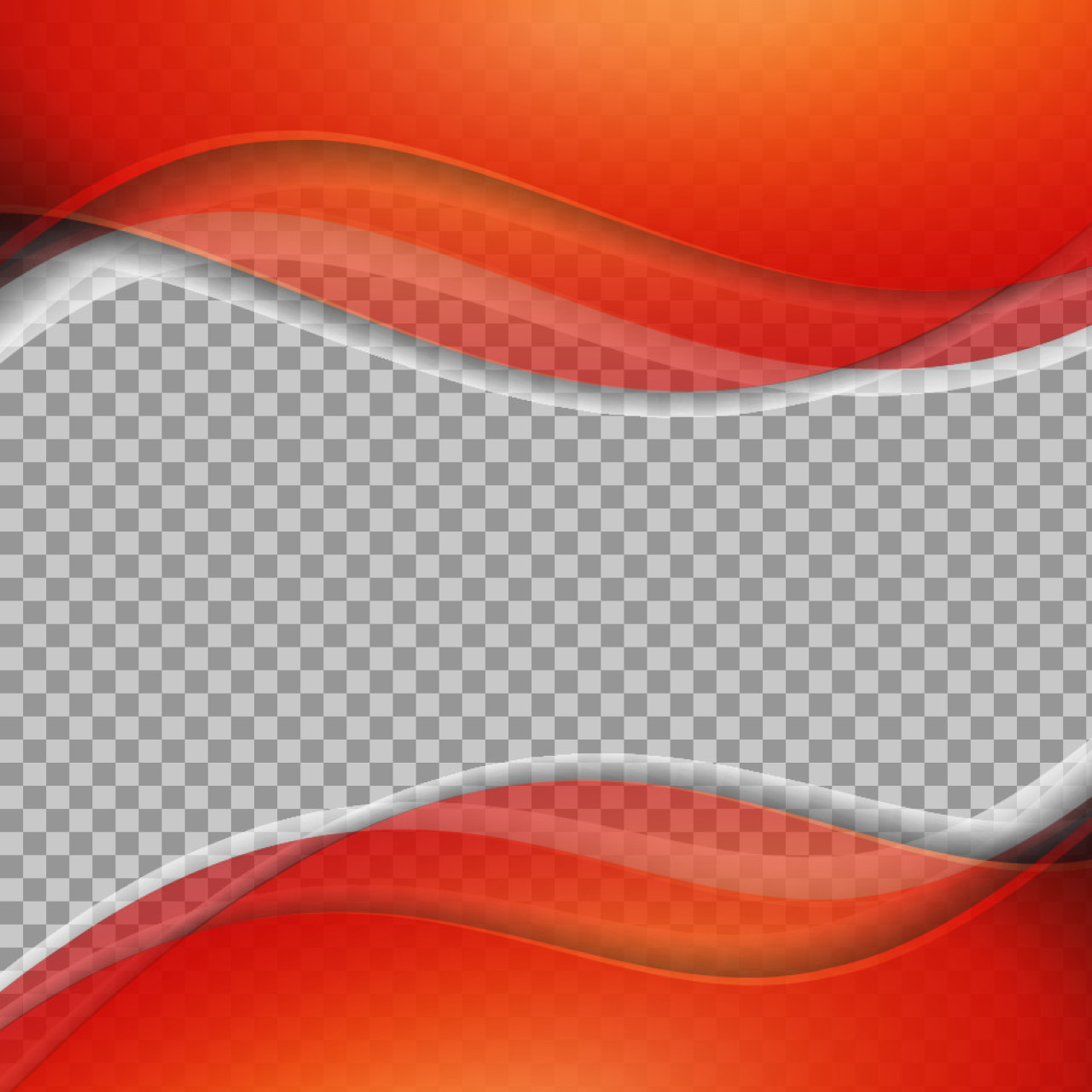 Abstract Orange Wave Background PNG | Modern Flyer & Banner Template