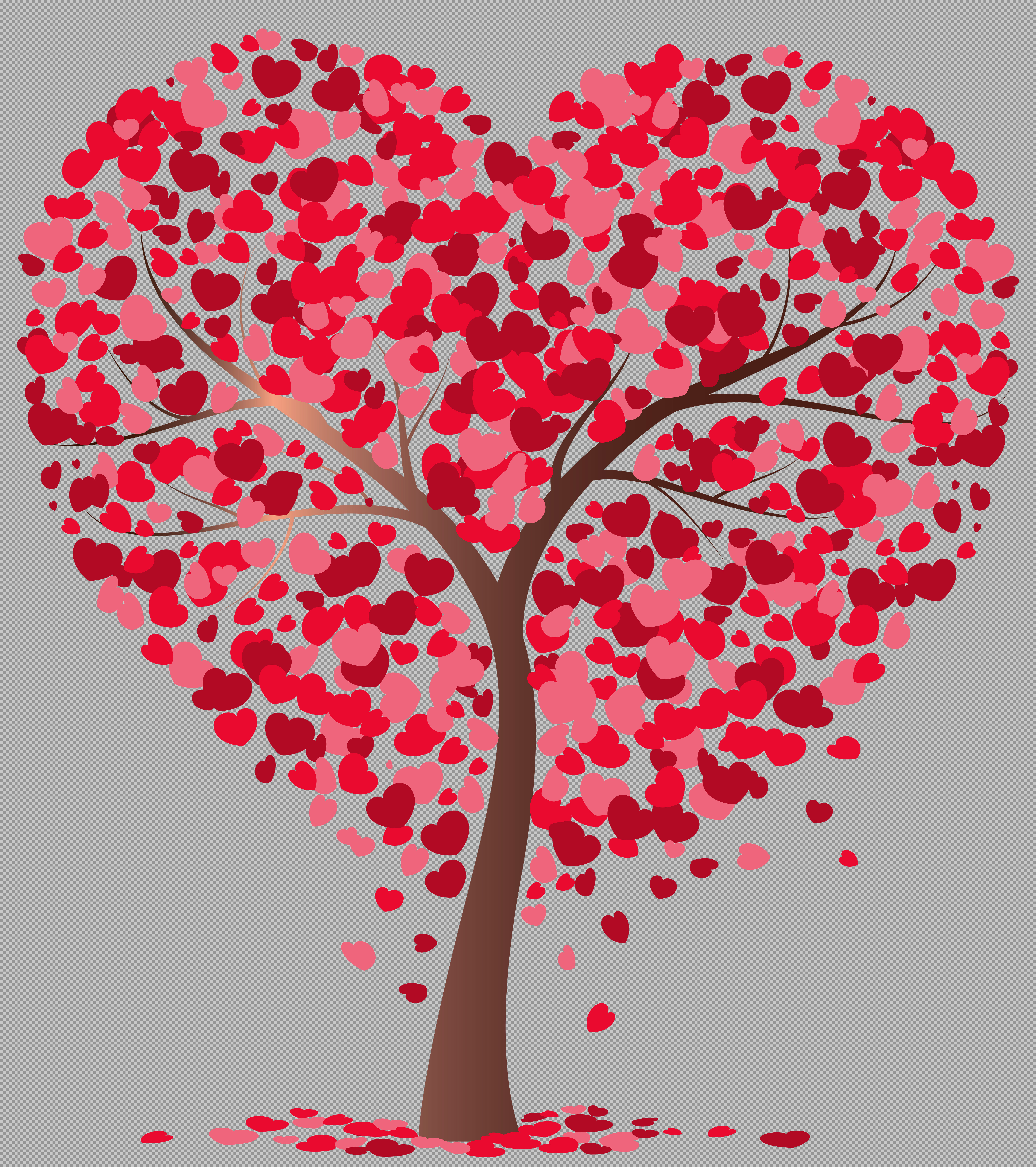 Romantic Heart Tree PNG Transparent β Valentine Love Tree Clipart