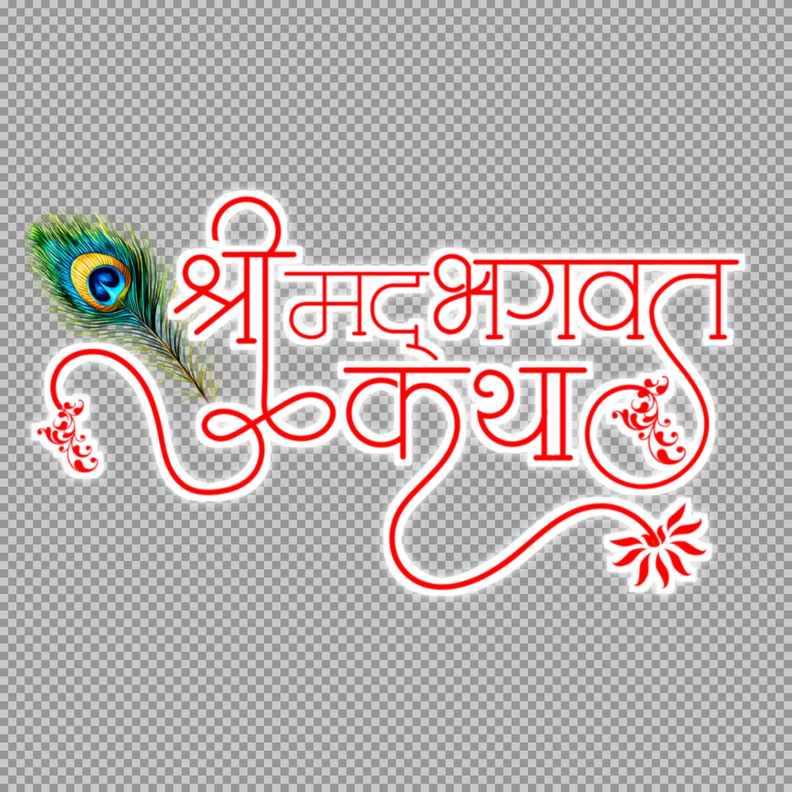 Shrimad Bhagwat Katha Hindi text PNG
