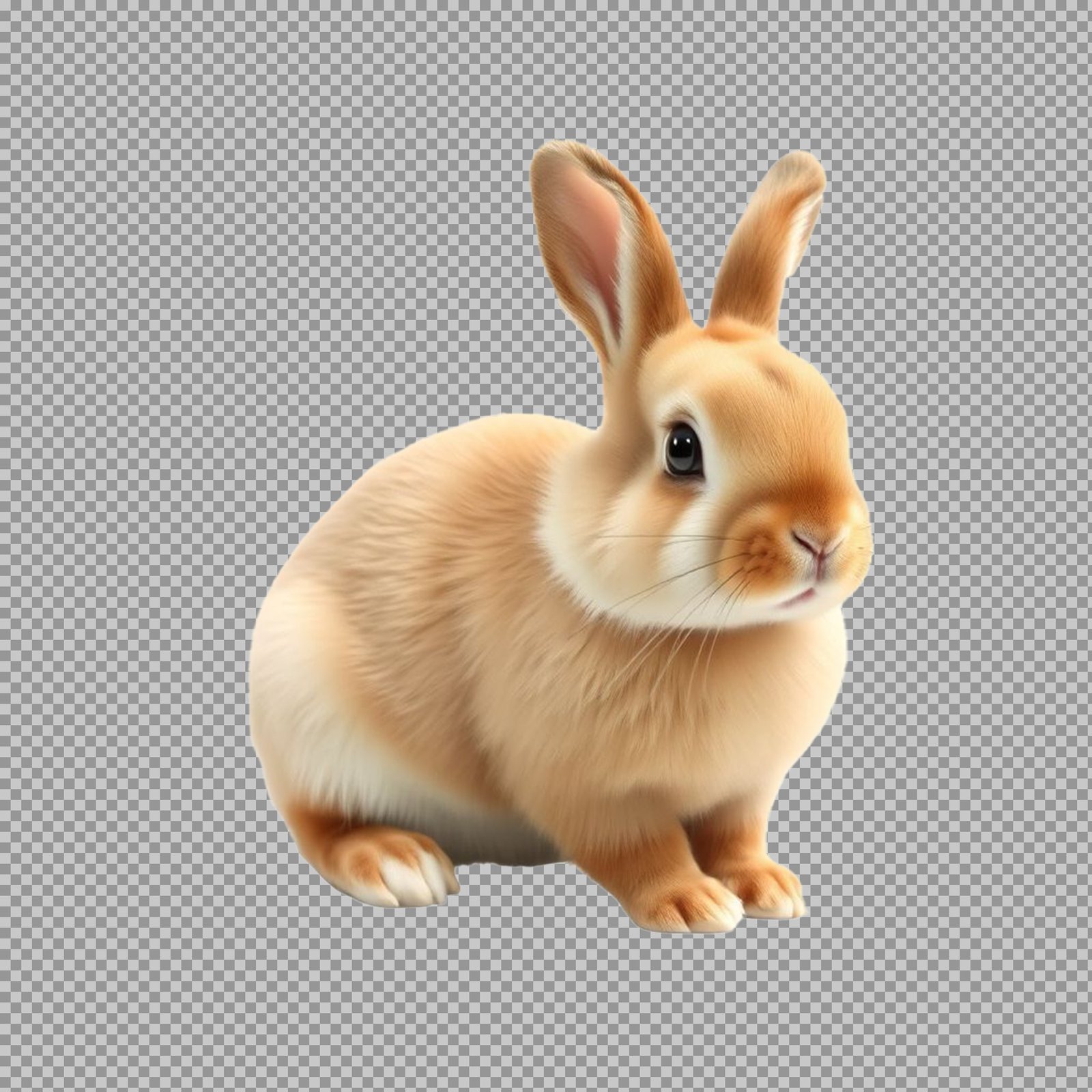 Sitting rabbit PNG transparent image...