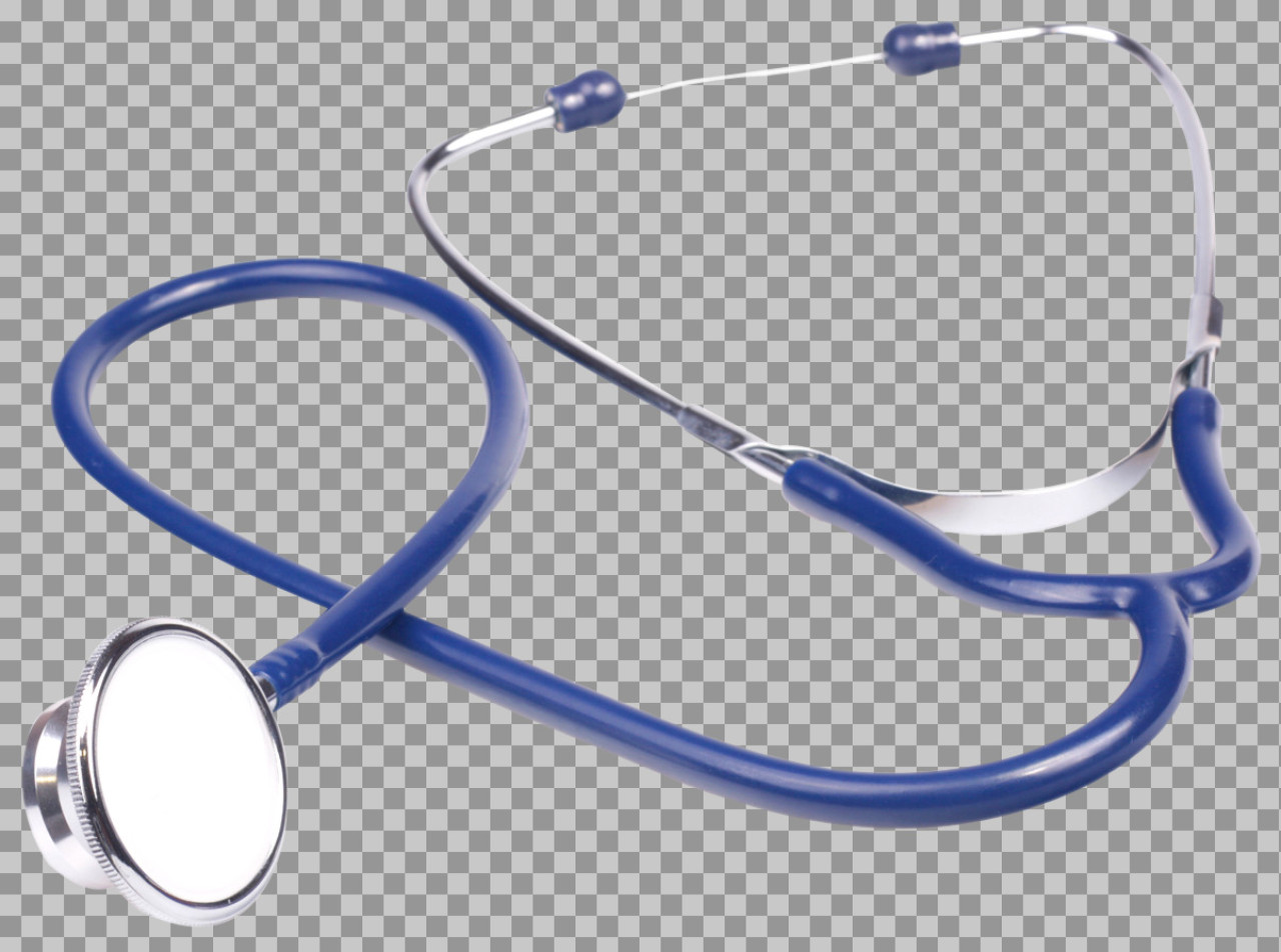 Healthcare Medical Equipment Stethoscope blue colour PNG transparent image...
