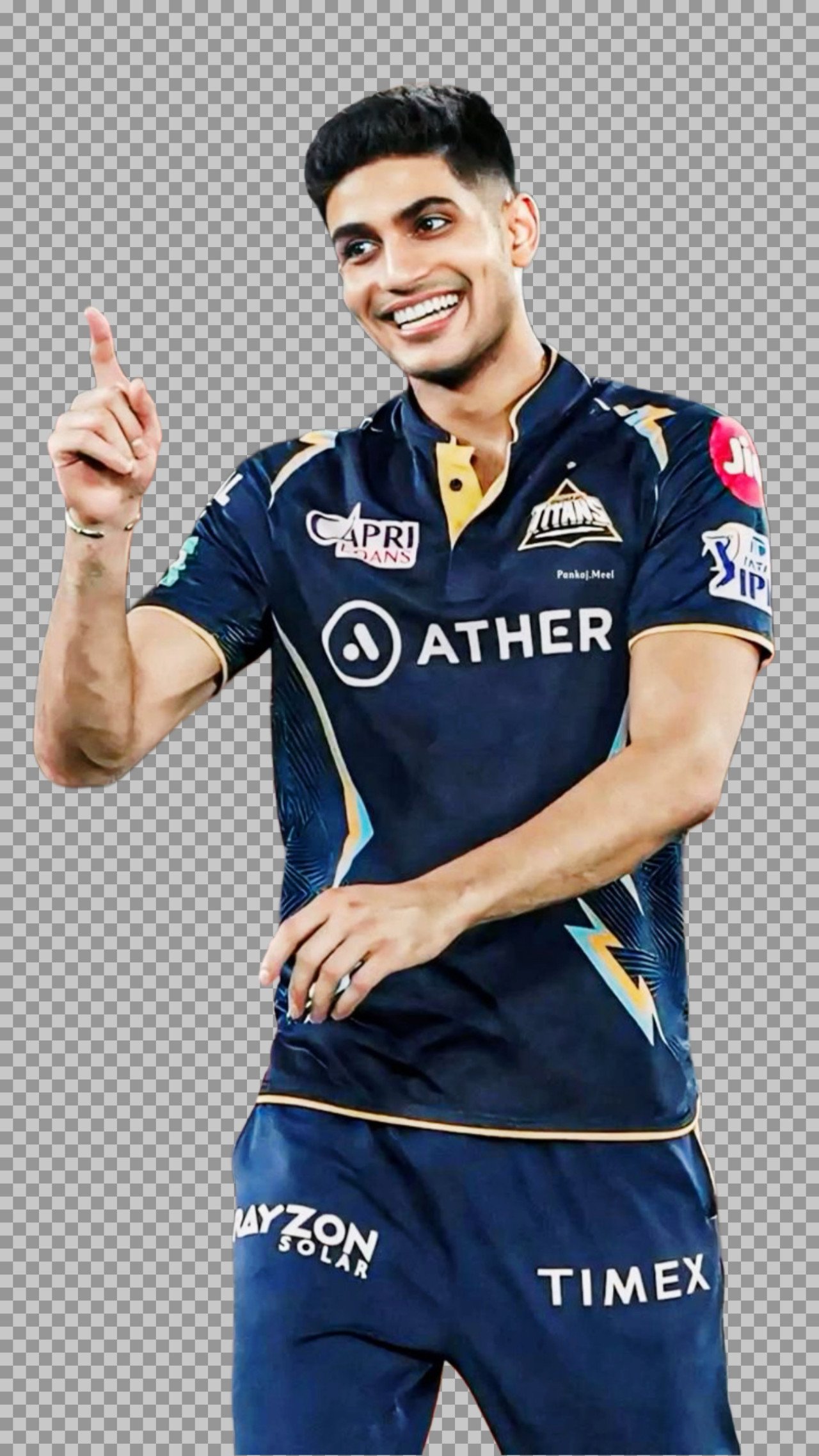 Cricketer Shubham Gill HD PNG transparent image...