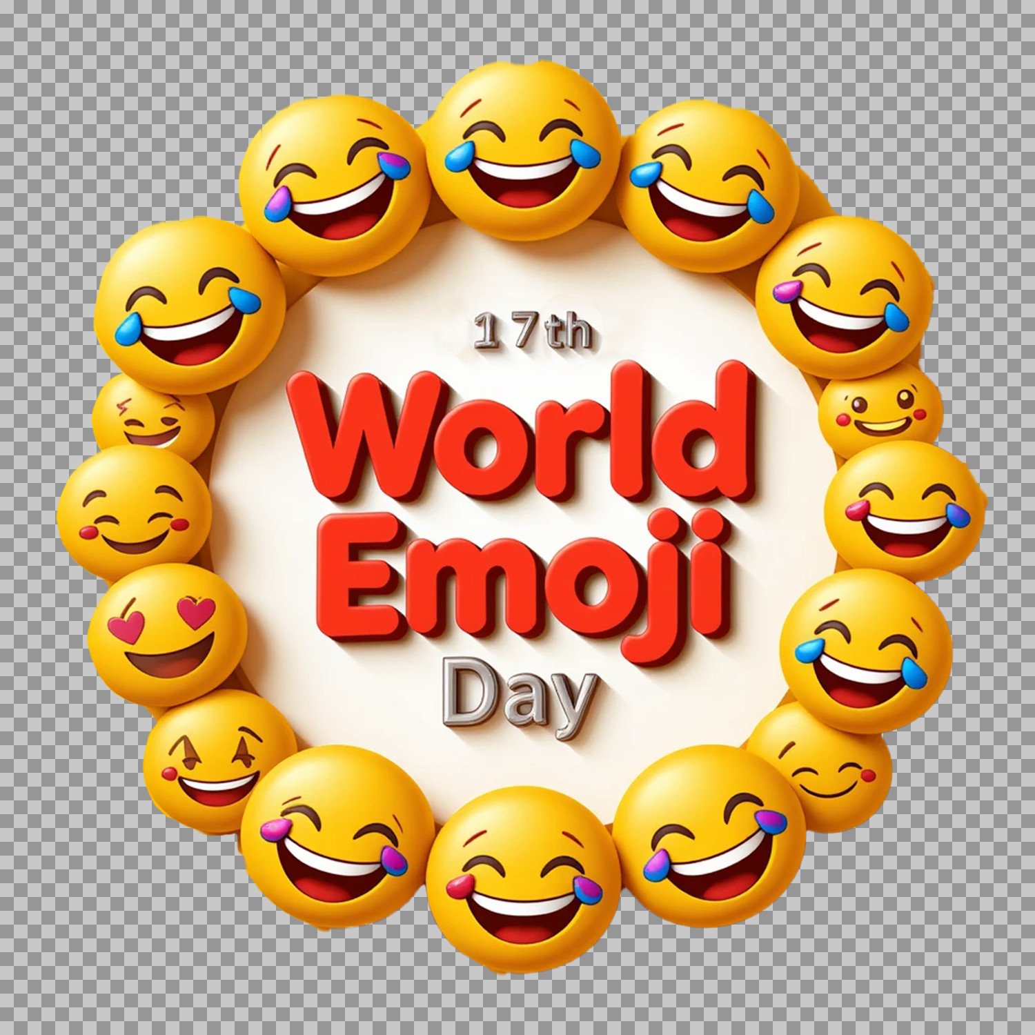 World emoji Day PNG transparent image...