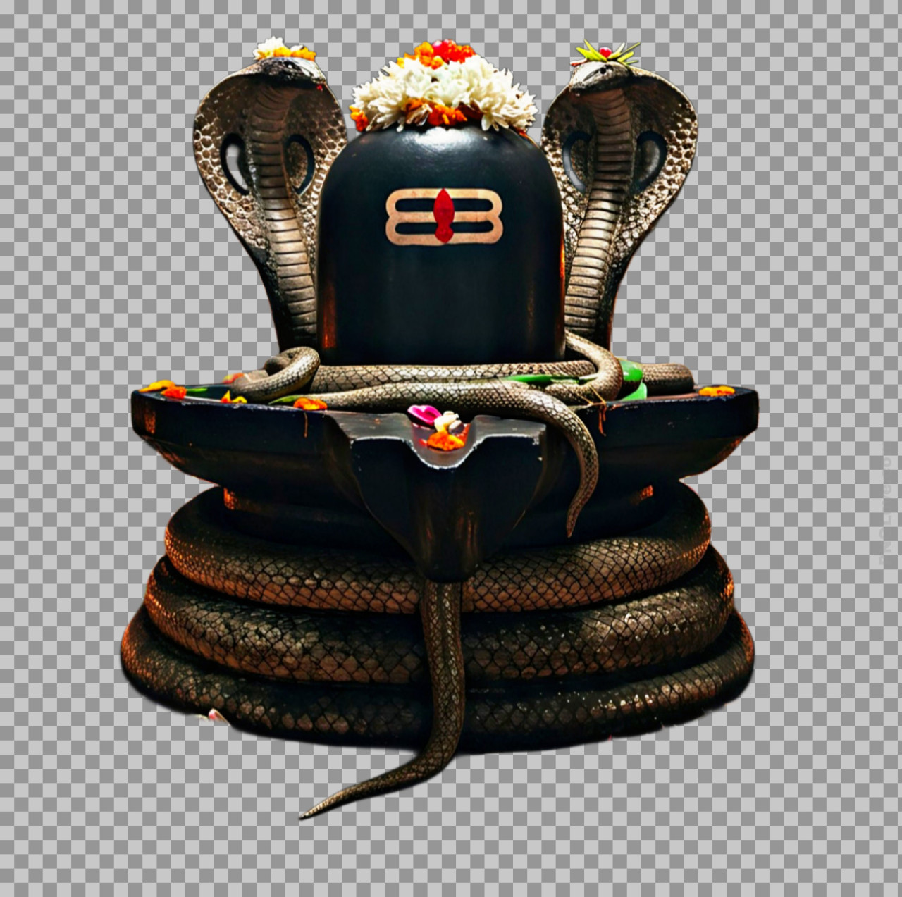 Snakes With Shivling PNG transparent image
