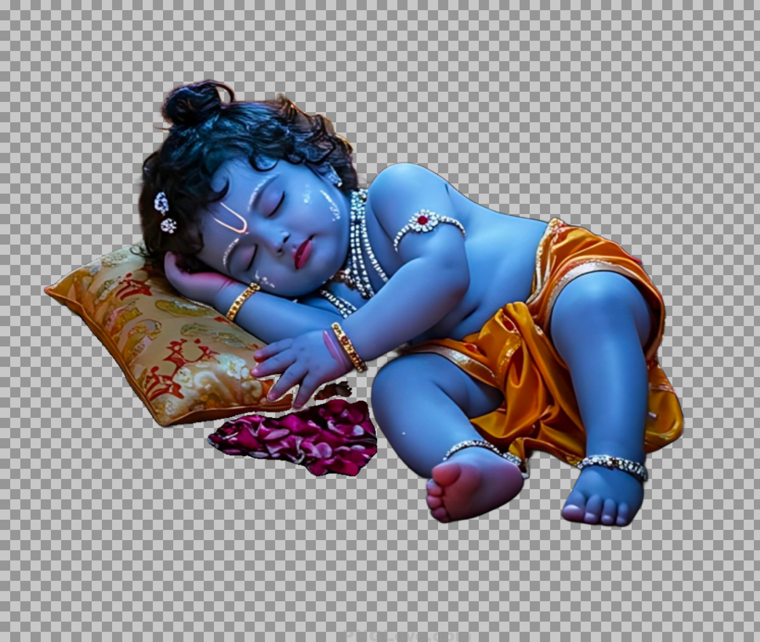 Lord Baby Krishna peacefully sleeping PNG transparent images