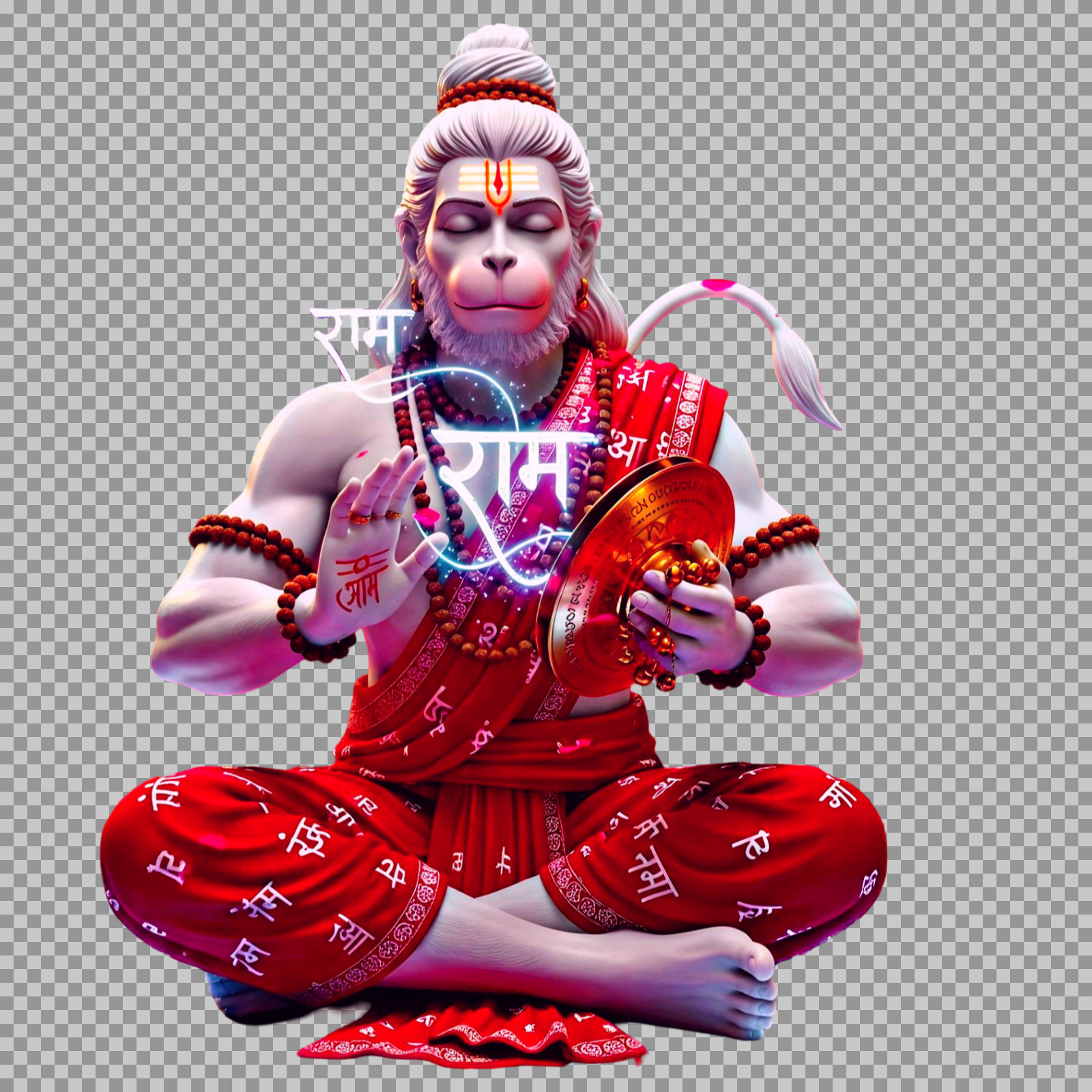 Lord Hanuman Chanting Rama Name PNG transparent image download...