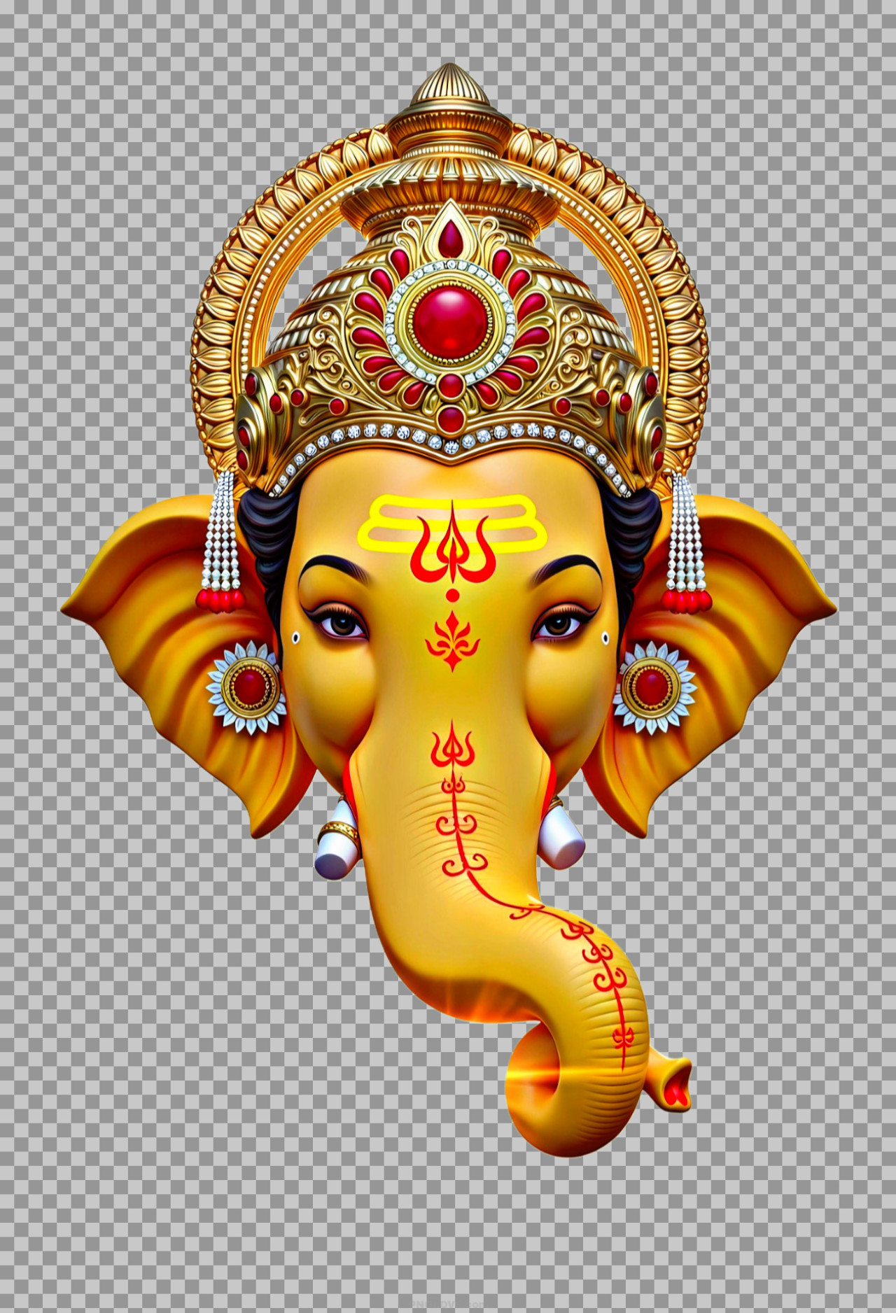 Lord Ganesh face PNG images