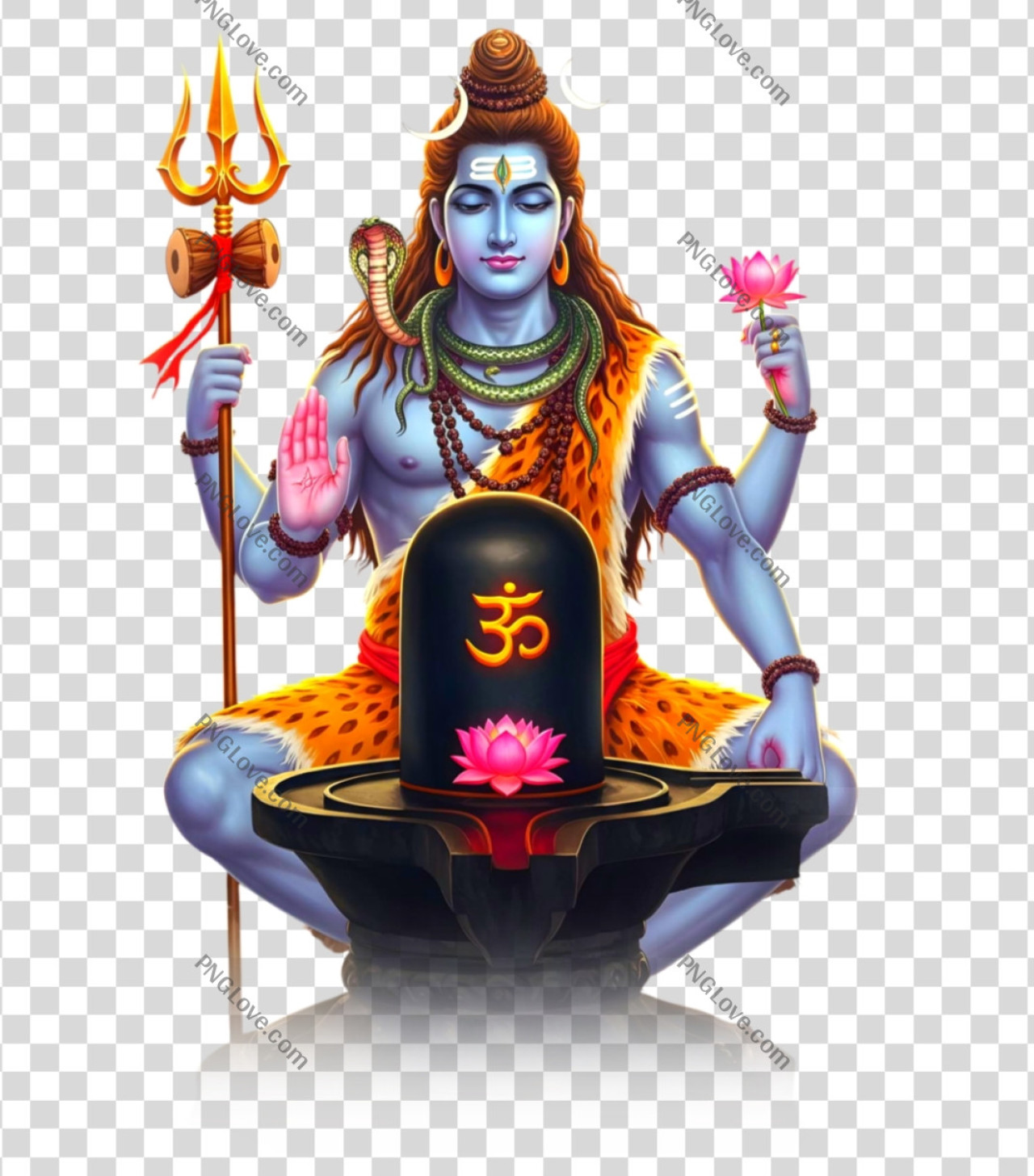 Lord Shiva with Shivling PNG image