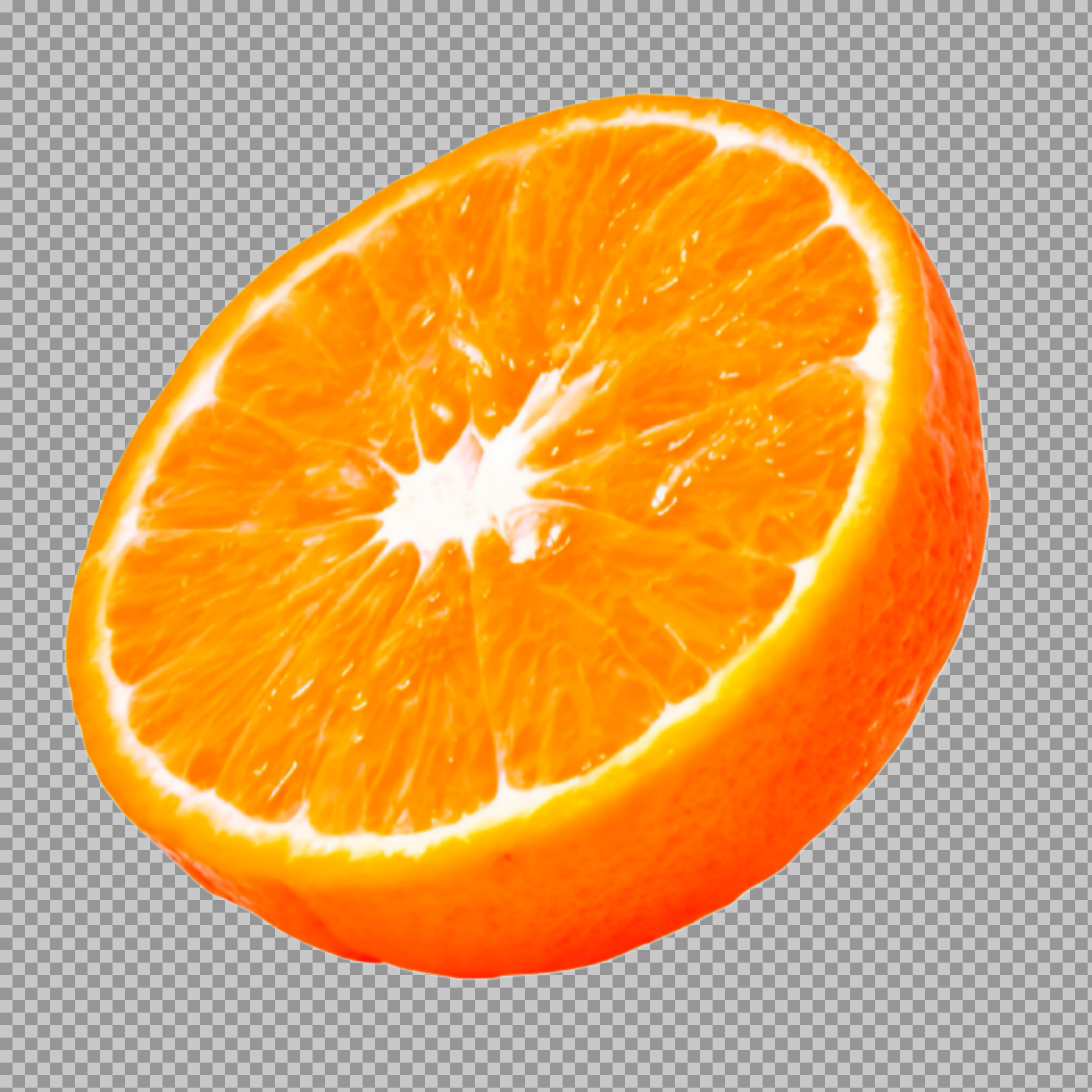 half orange sliced PNG transparent image