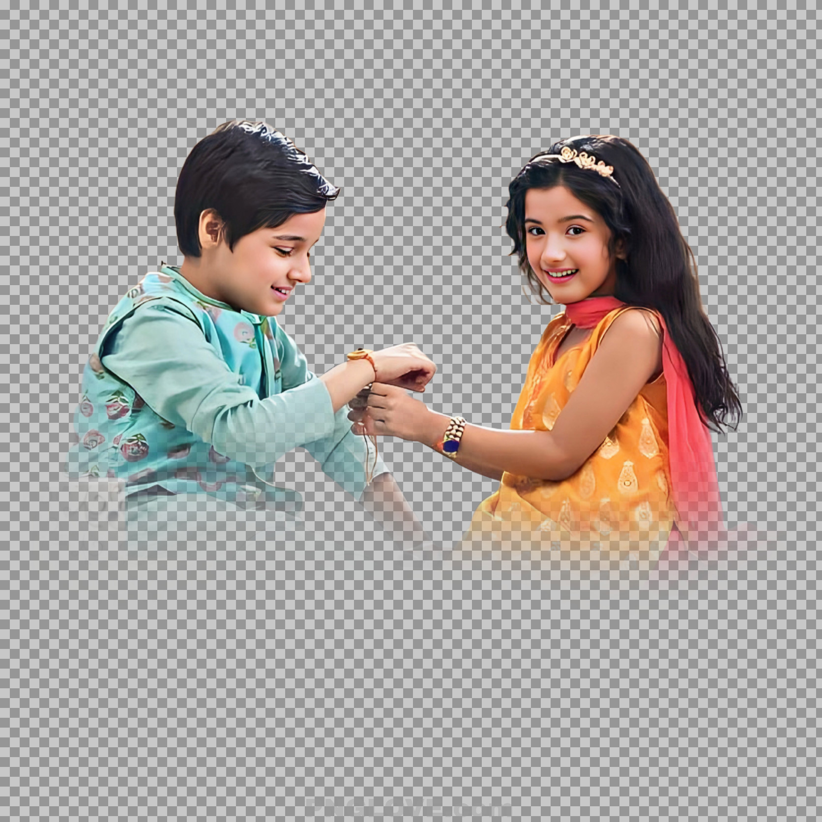 Happy Raksha Bandhan brother sister PNG image
