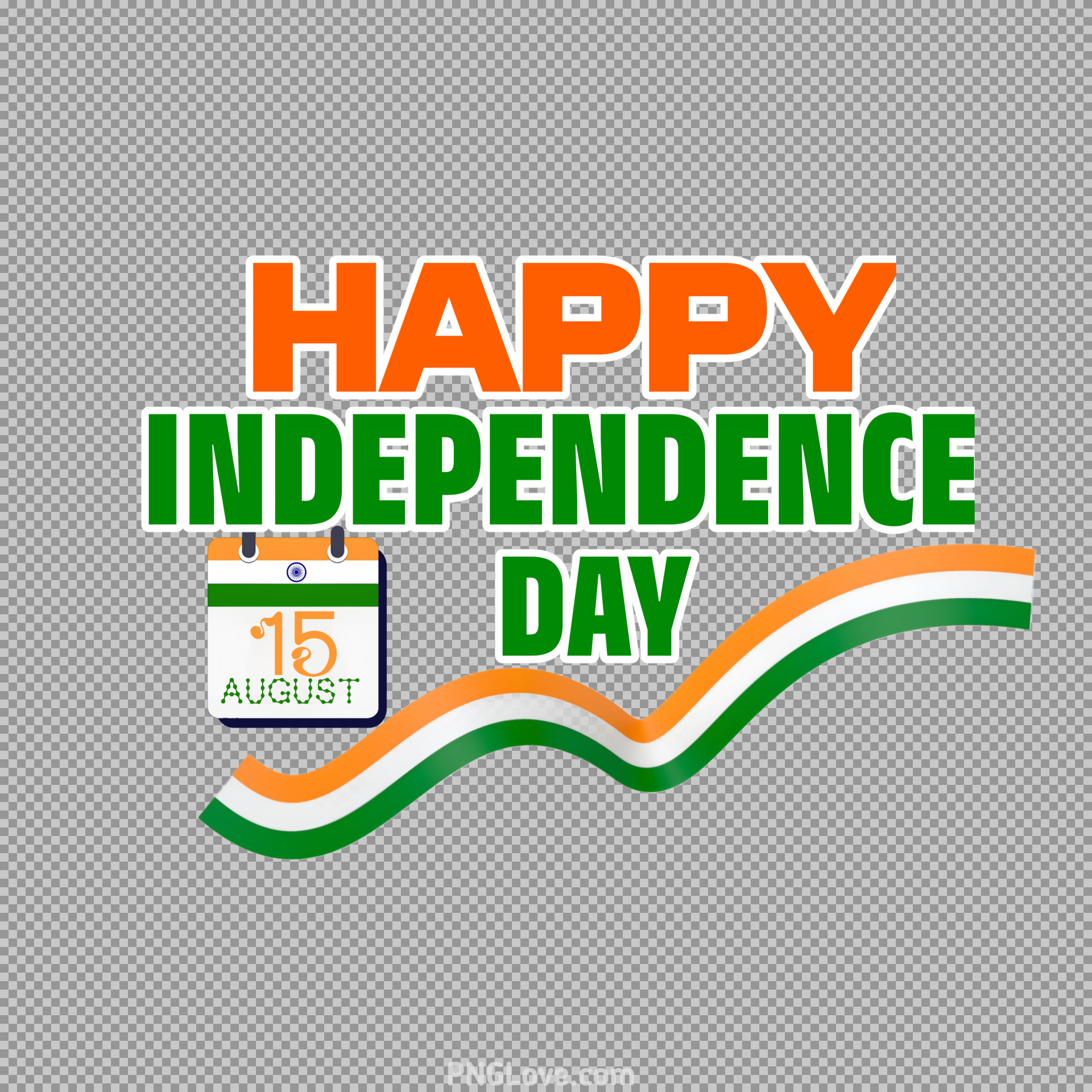Happy Independence Day India Text PNG - Free Download...