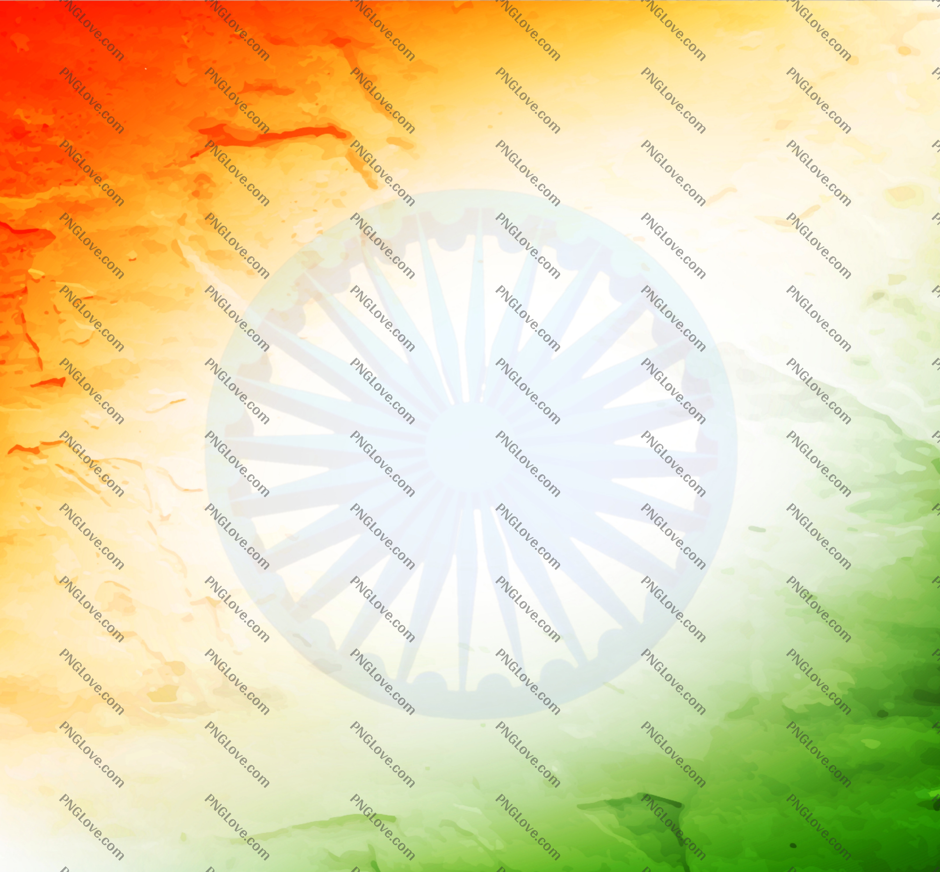 Faded Indian Flag Watercolor Background with Ashoka Chakra images download...