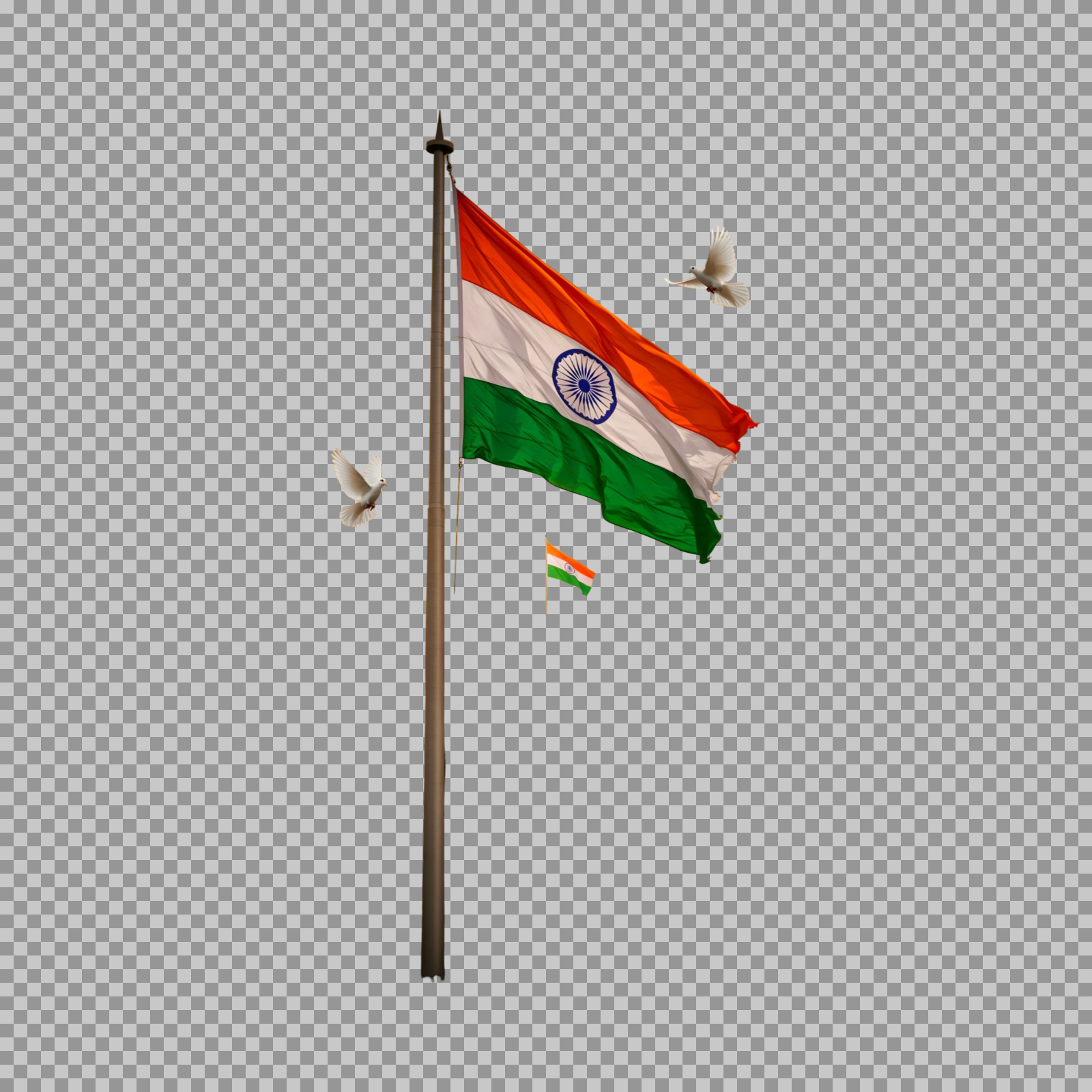 Indian Flag PNG with Doves | Free HD Transparent Download...