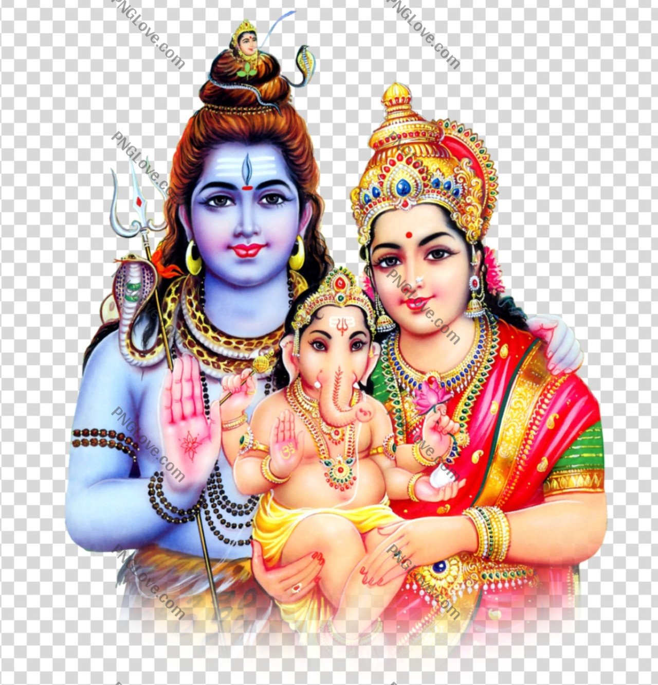 Lord Shiv Parvati Ganesh PNG image...
