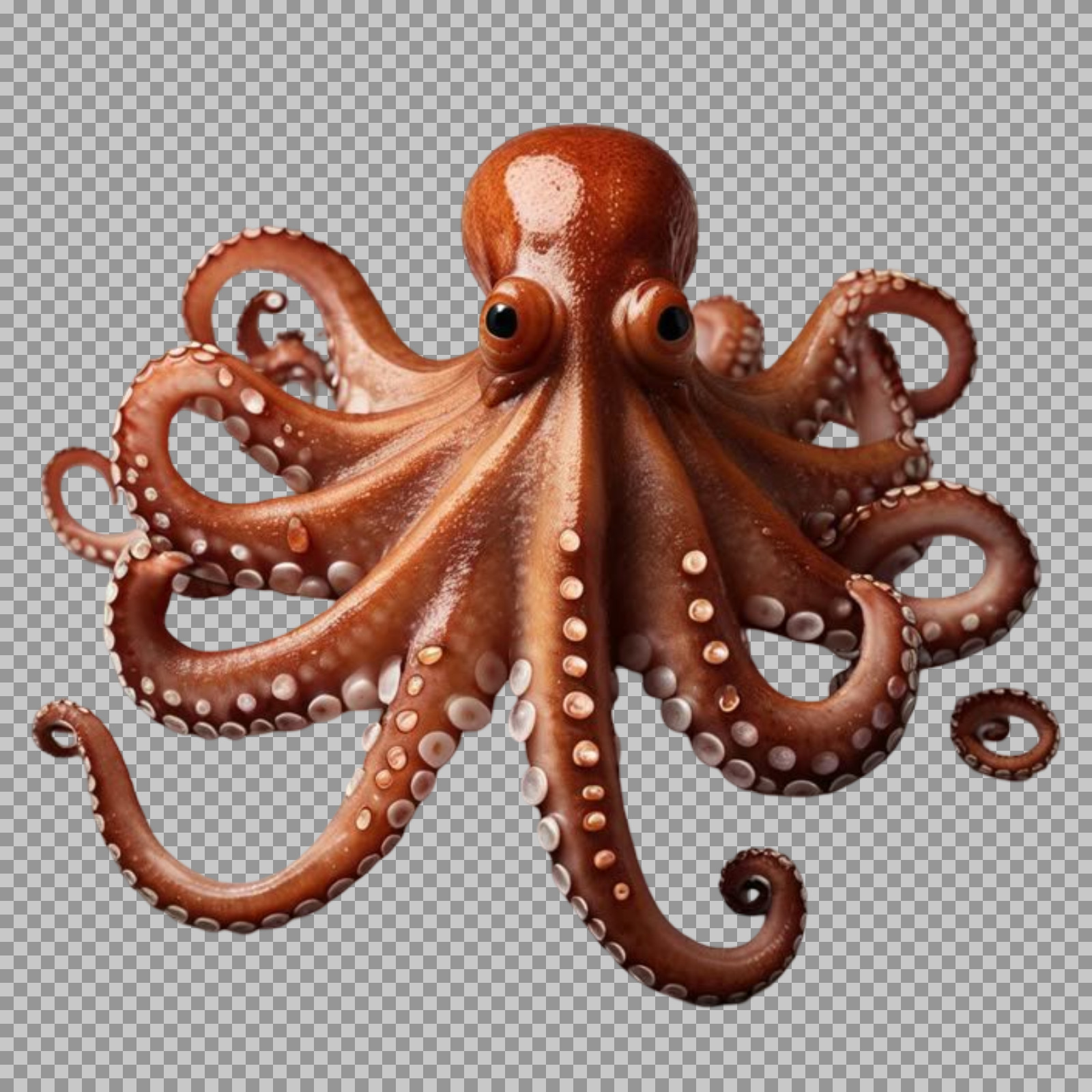 Brown Octopus Illustration PNG | Free Sea Creature Cutout