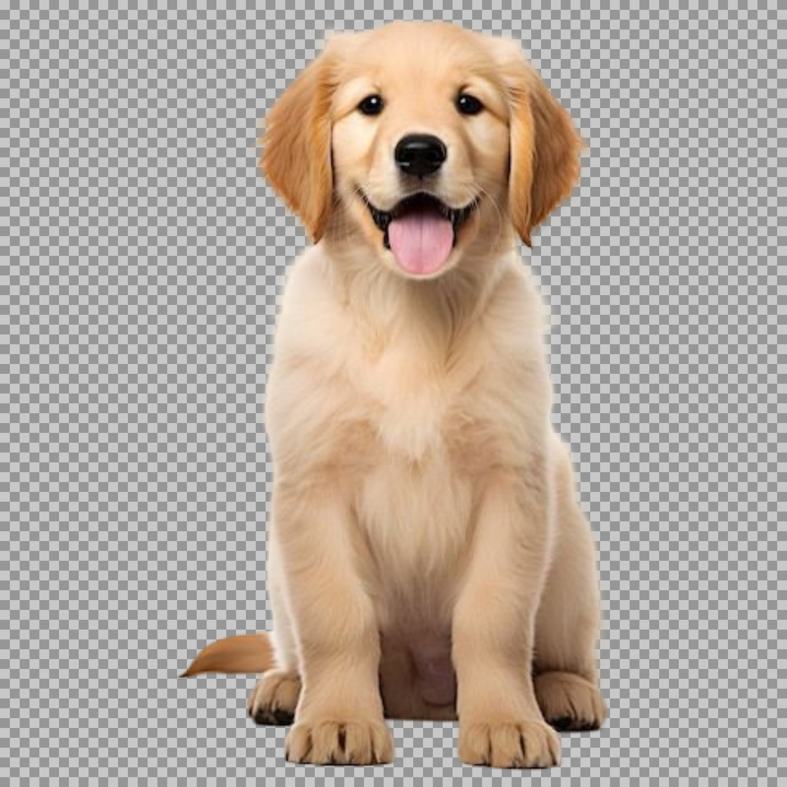 Cute Golden Retriever Puppy PNG | Transparent Background