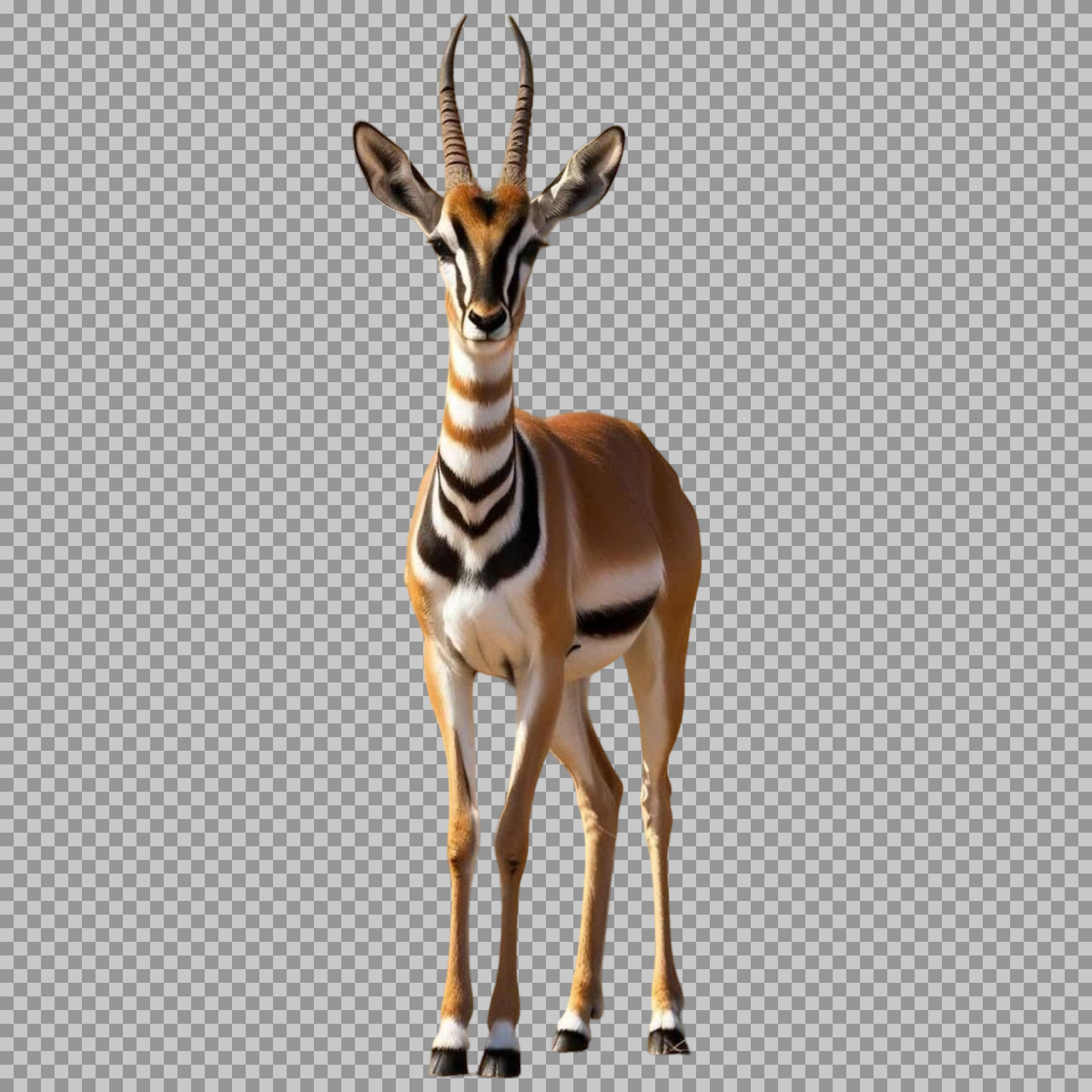 Dama Gazelle PNG | Transparent African Antelope Image