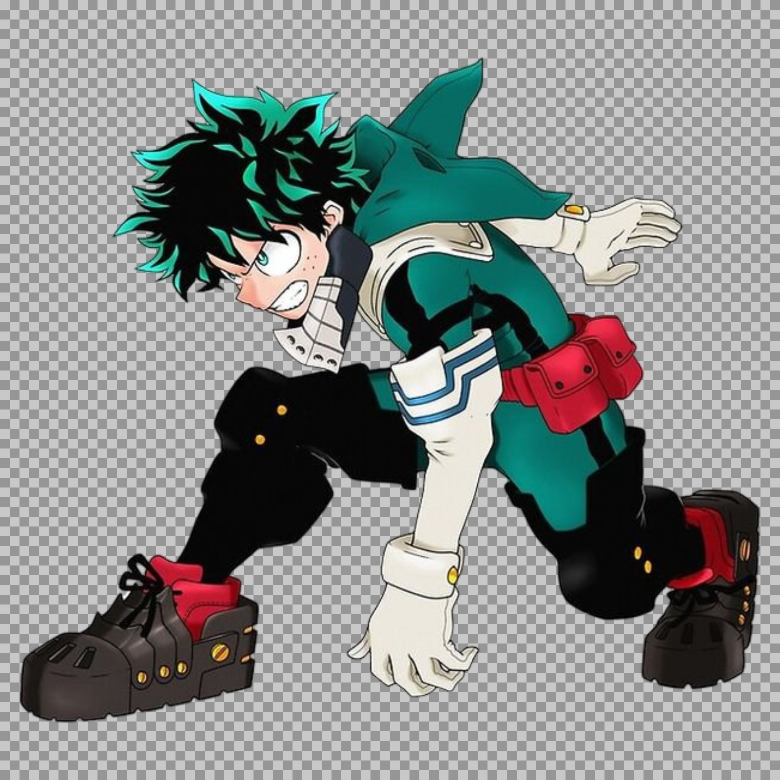 Deku Crouching Pose PNG | My Hero Academia Transparent Art