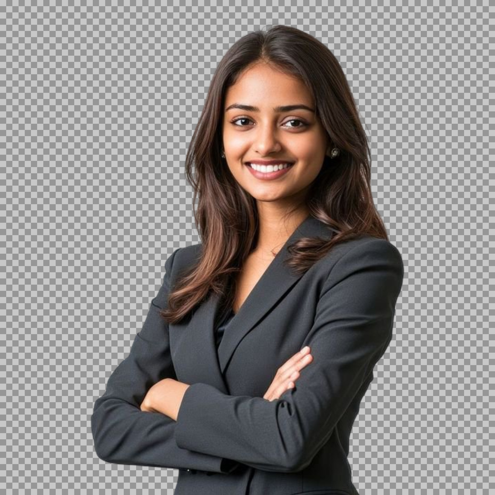 Confident Indian Businesswoman PNG | Transparent Background