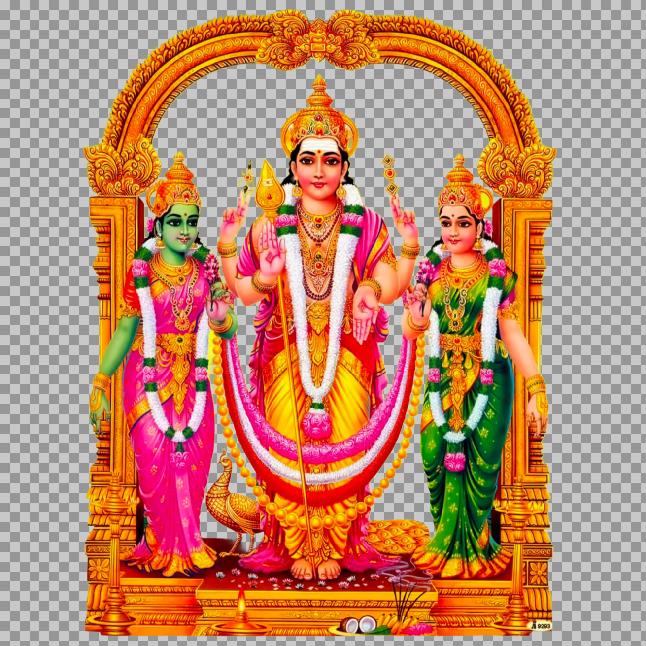 Lord Murugan with Valli Deivanai PNG | Hindu God Image...