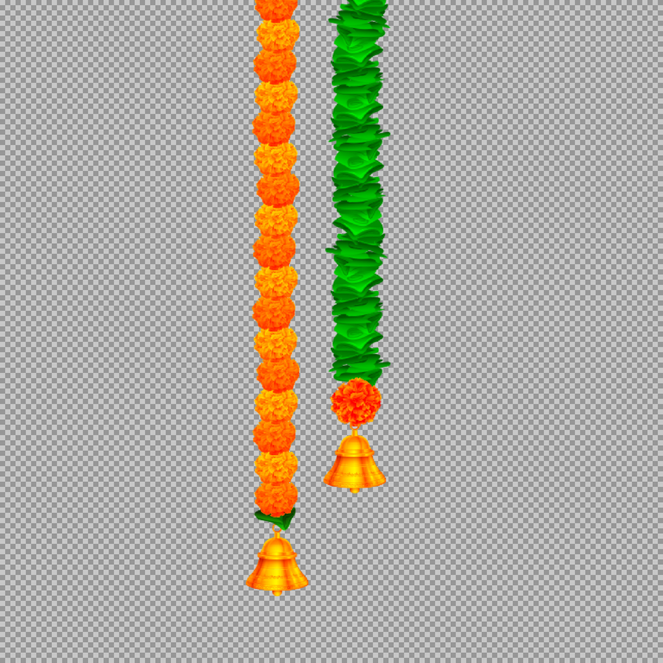 Free Indian Festival Garland PNG | Marigold Toran Decoration